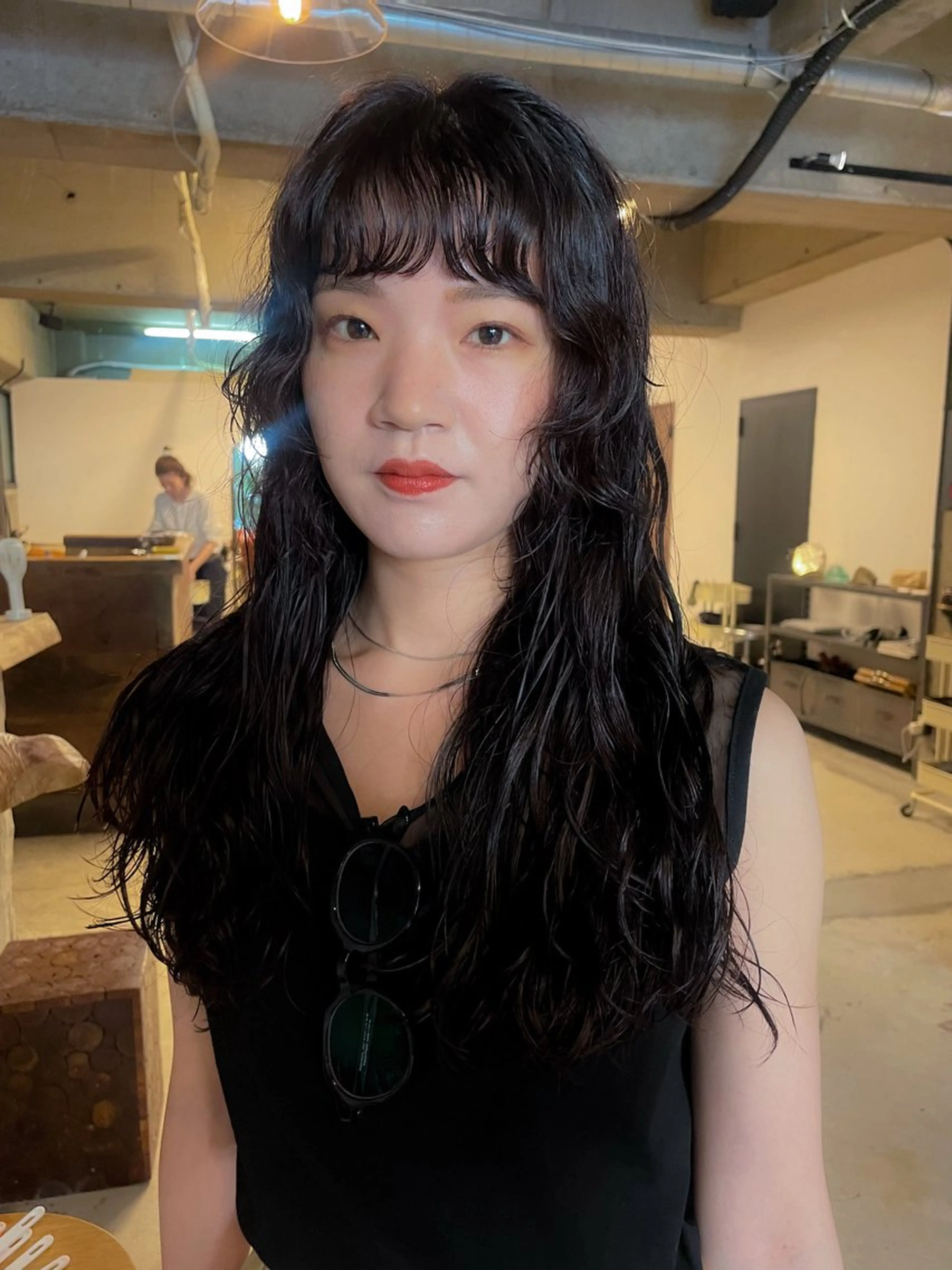 ロング パーマ パーマ/レイヤー 岩山丈一郎のヘアスタイル