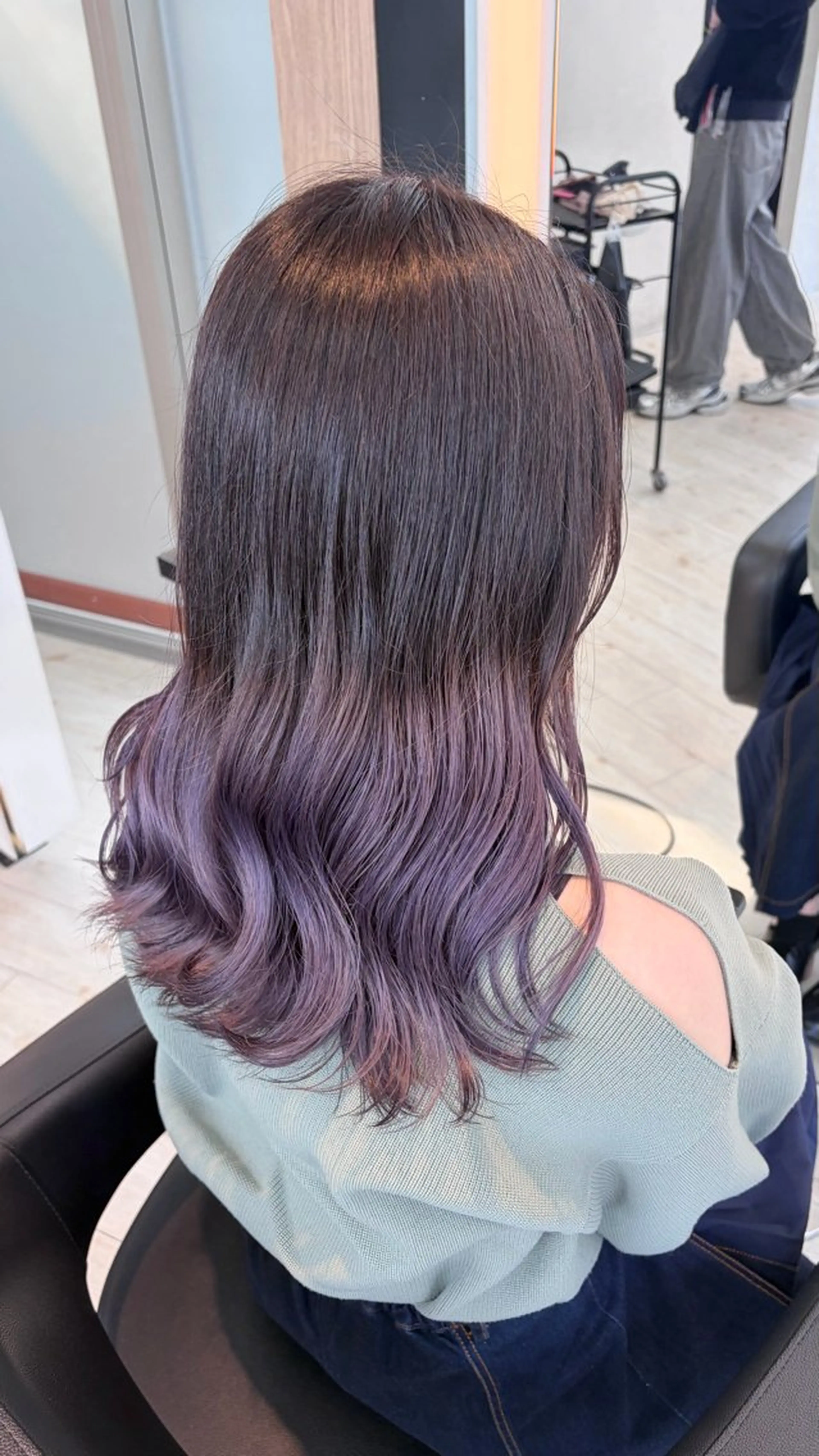 セミロング カラー ヘアカラー トリートメント ブリーチ/髪質改善/ ハイトーン/暖色のヘアスタイル