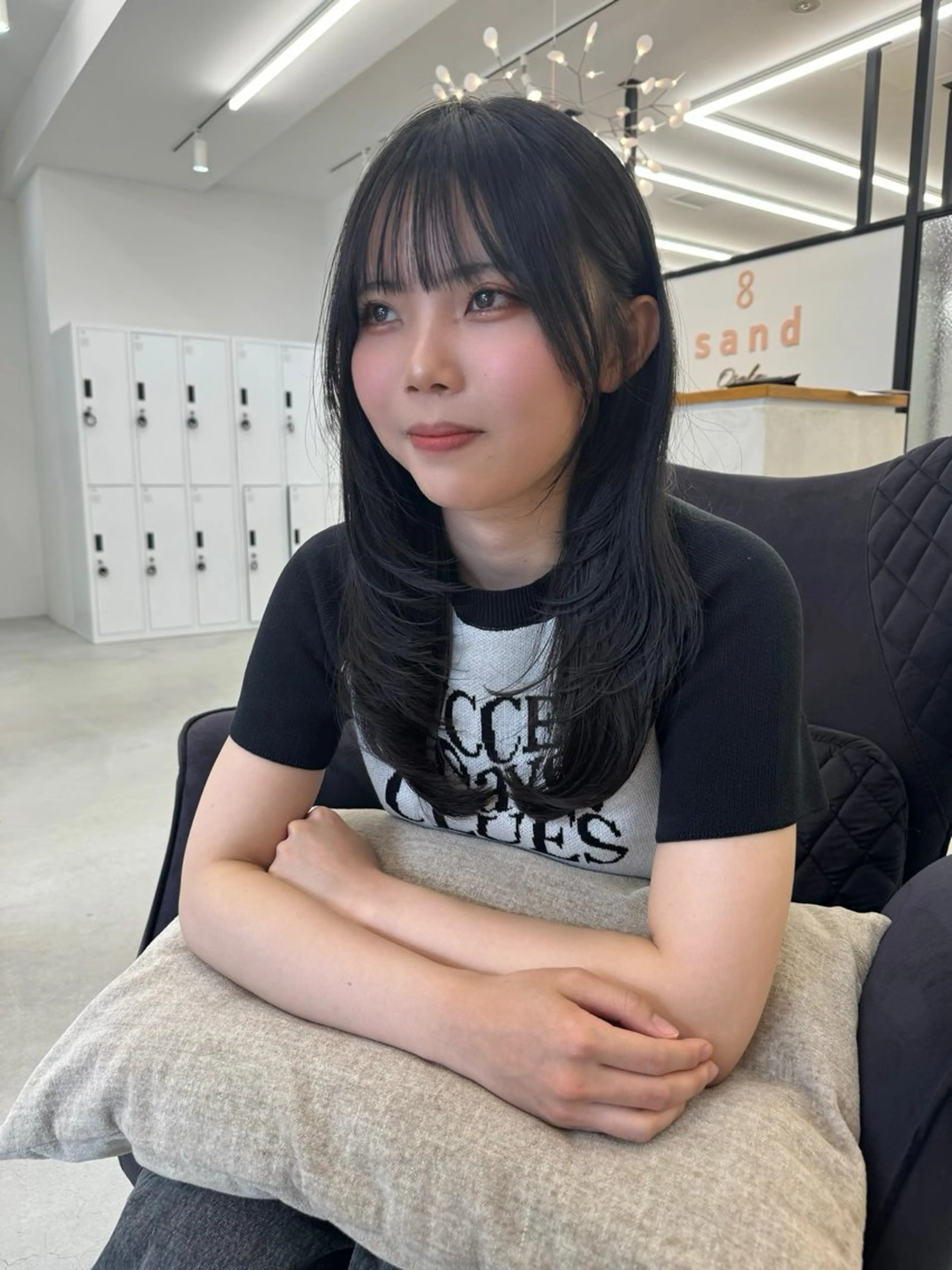 ロング 韓国風ヘア レイヤーカット ローレイヤー 似合わせカットが 得意な美容師のヘアスタイル