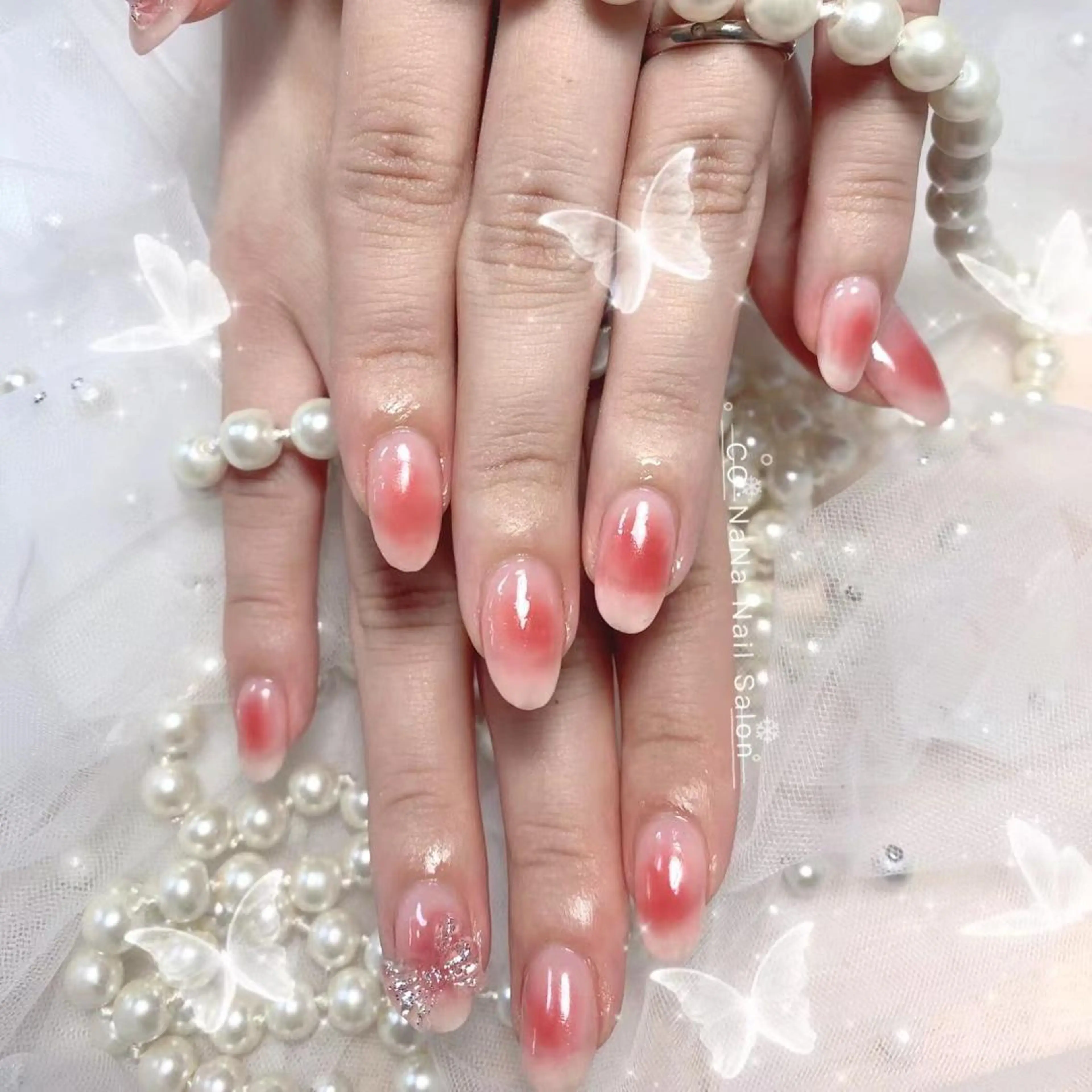 ネイル アートネイル チークネイル クリアネイル フラッシュネイル フレンチネイル 💎CC・NaNa 韓国風ネイル🌙Cのネイルデザイン