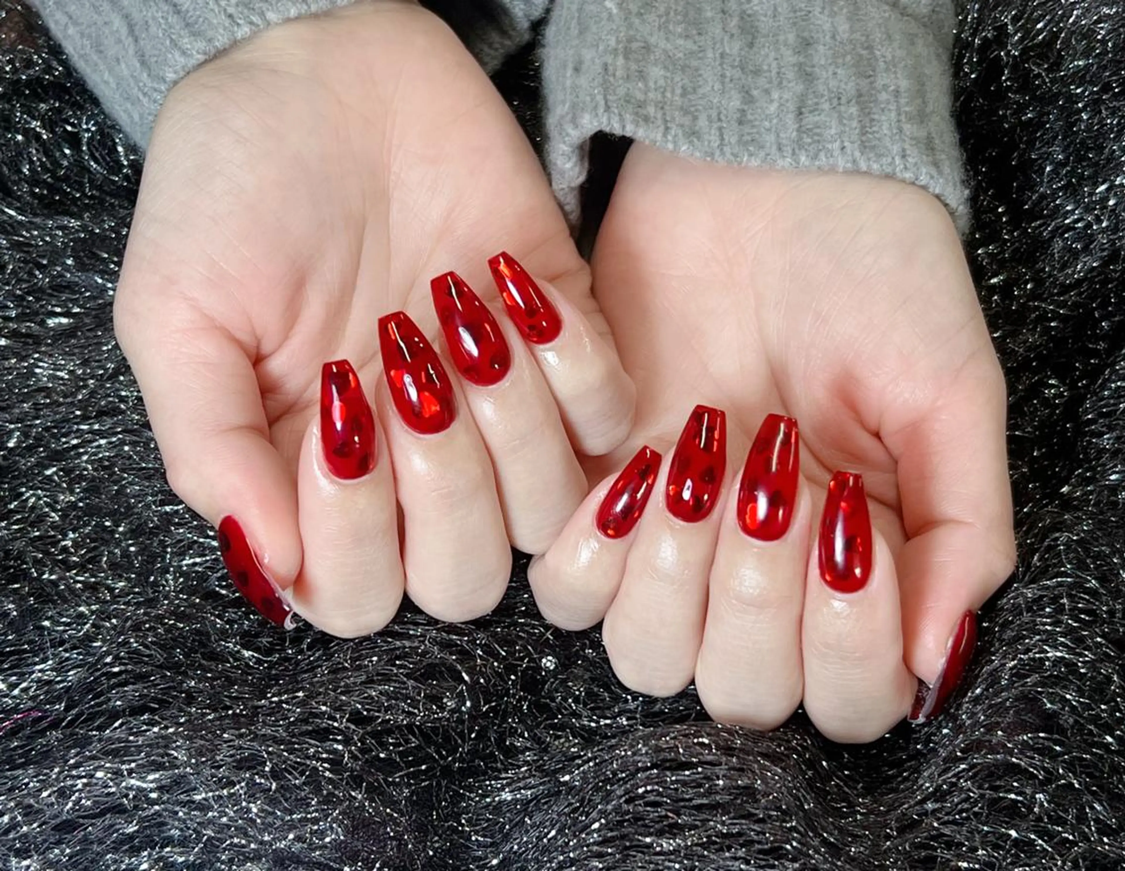 自爪アート+付け放題、オフ無しの写真