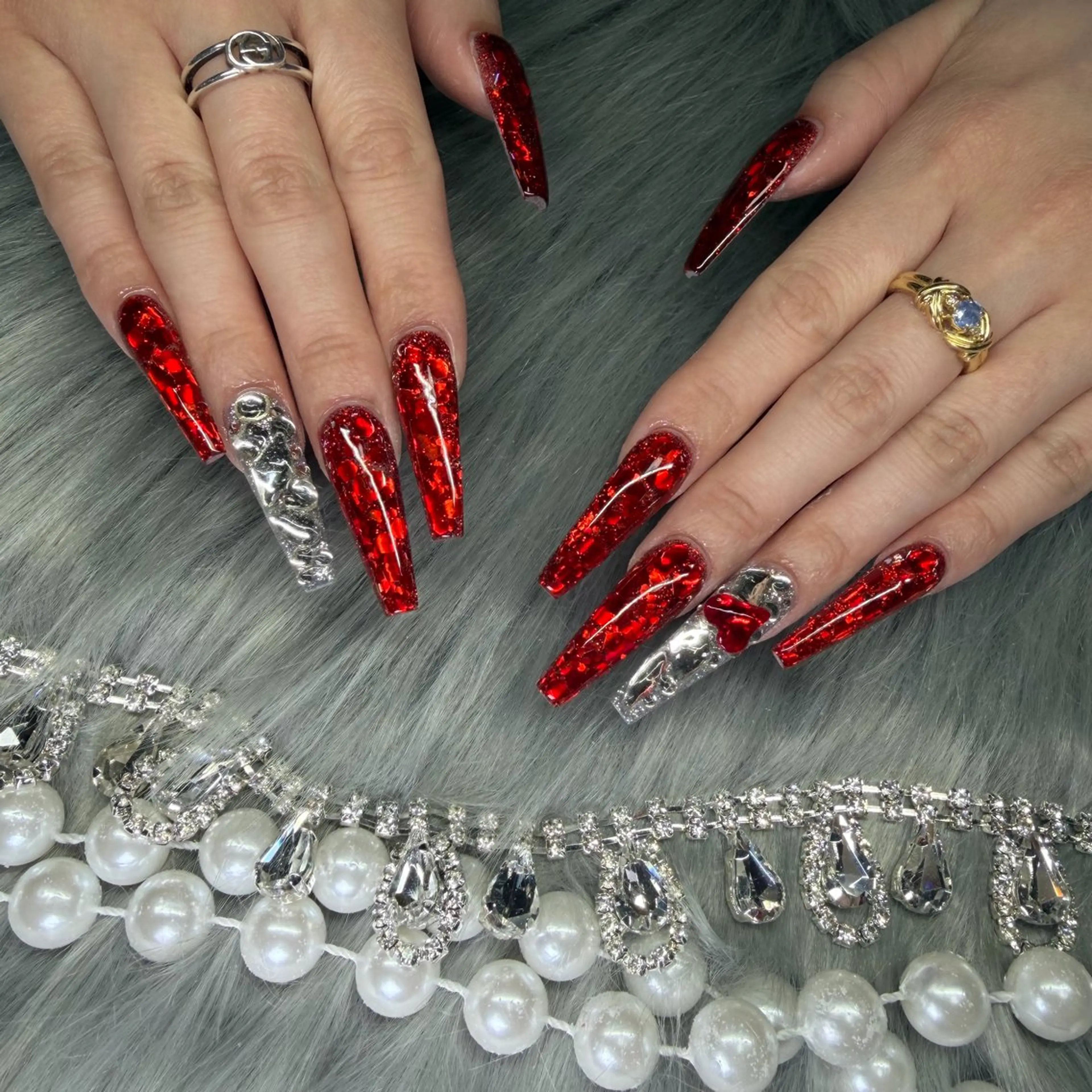 ネイル フレンチネイル ジェルネイル 韓国ネイル ロングネイル マグネットネイル ハンドネイル Nail Salon Growのネイルデザイン