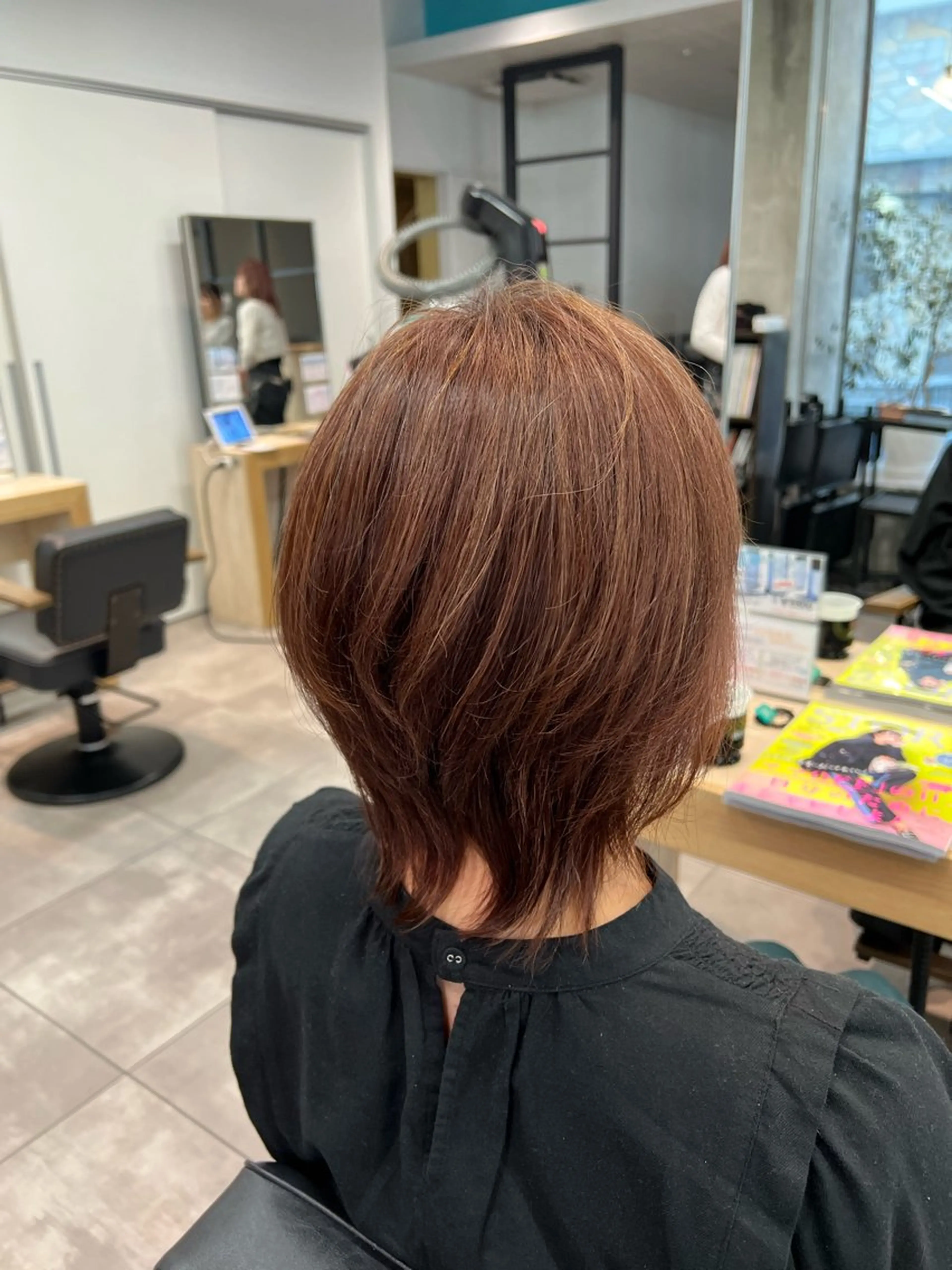 ミディアム カラー カット ヘアカラー 🌞レイヤー×カラー 前川那津美🌞のヘアスタイル