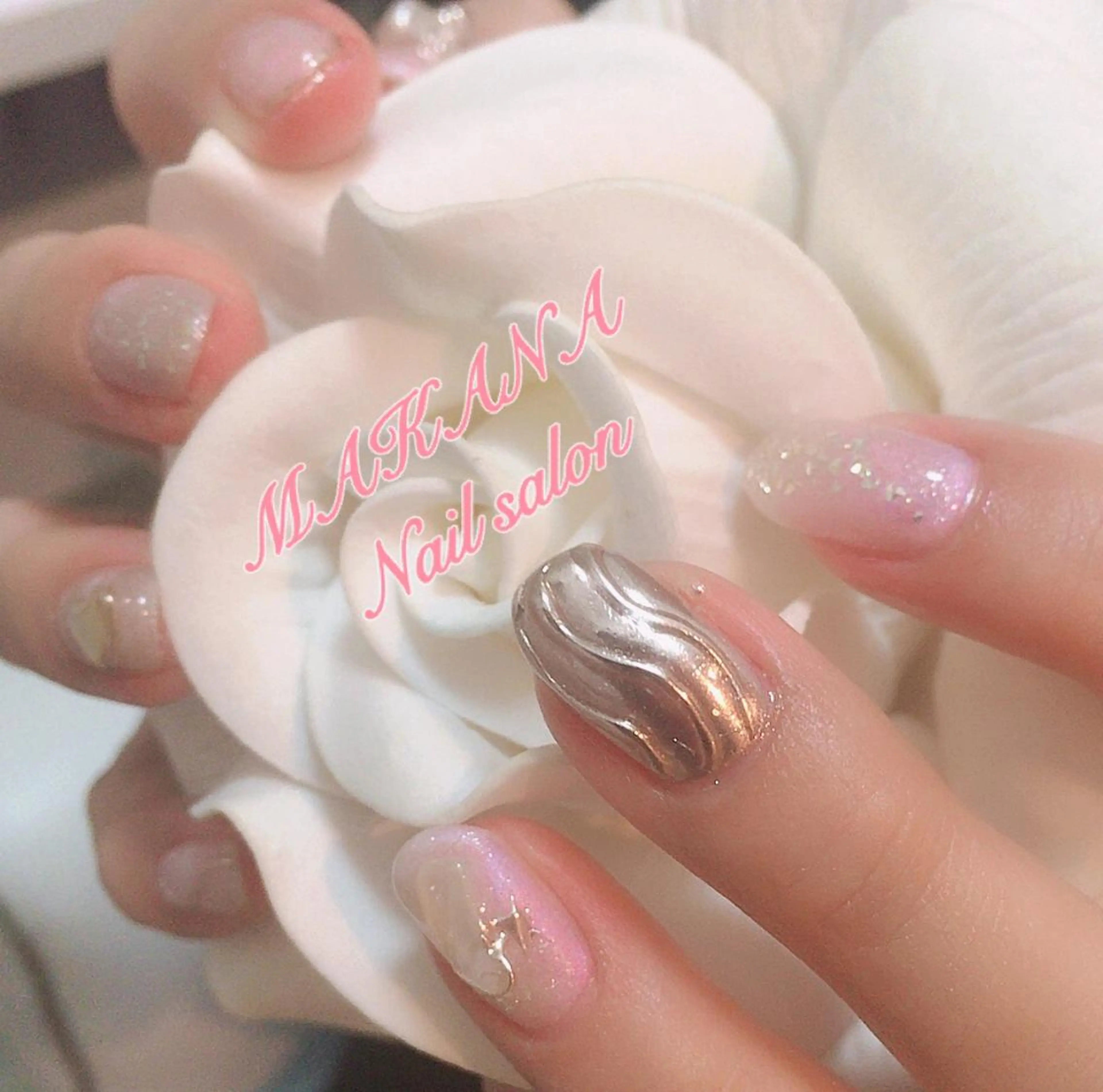 ネイル 持ち込み ハンドネイル 鈴木 ユニのネイルデザイン