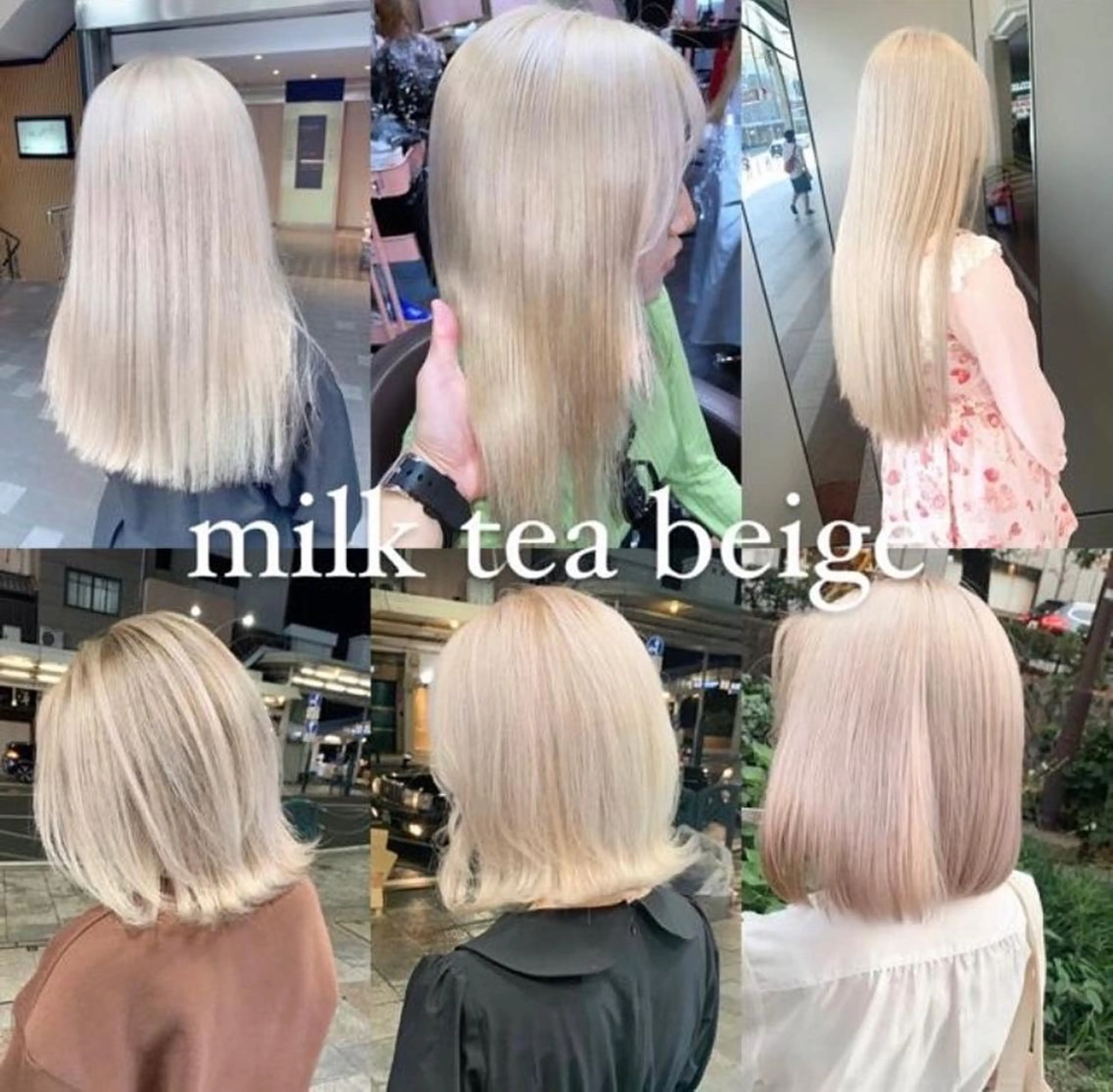 カラー ベージュカラー ブリーチ ミルクティーベージュ ヘアカラー Seleneコウキ ブリーチ/ハイトーンのヘアスタイル