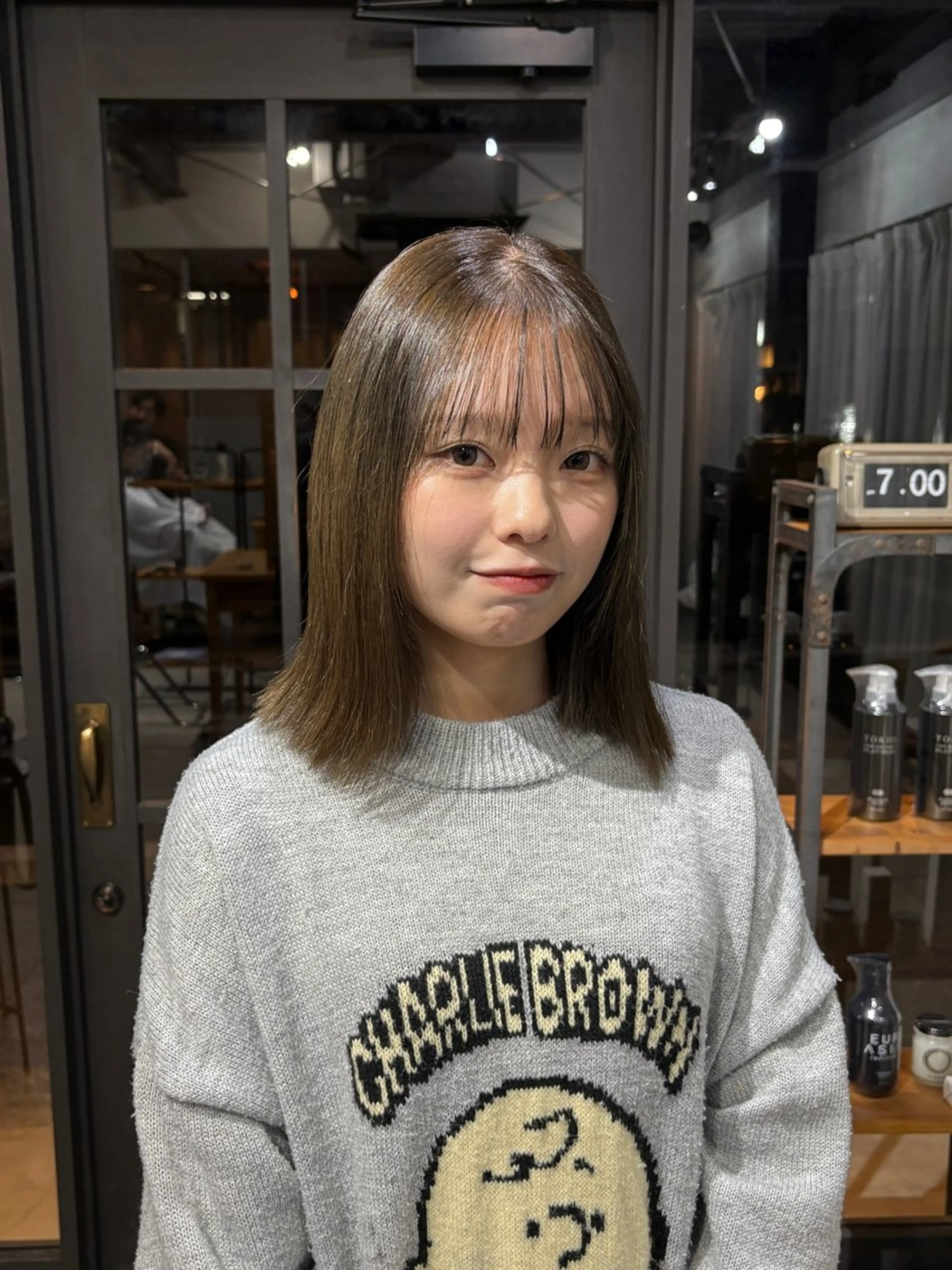 ミディアム カラー ベージュカラー オリーブベージュ ヘアカラー 京都/カラー/松野 翔のヘアスタイル