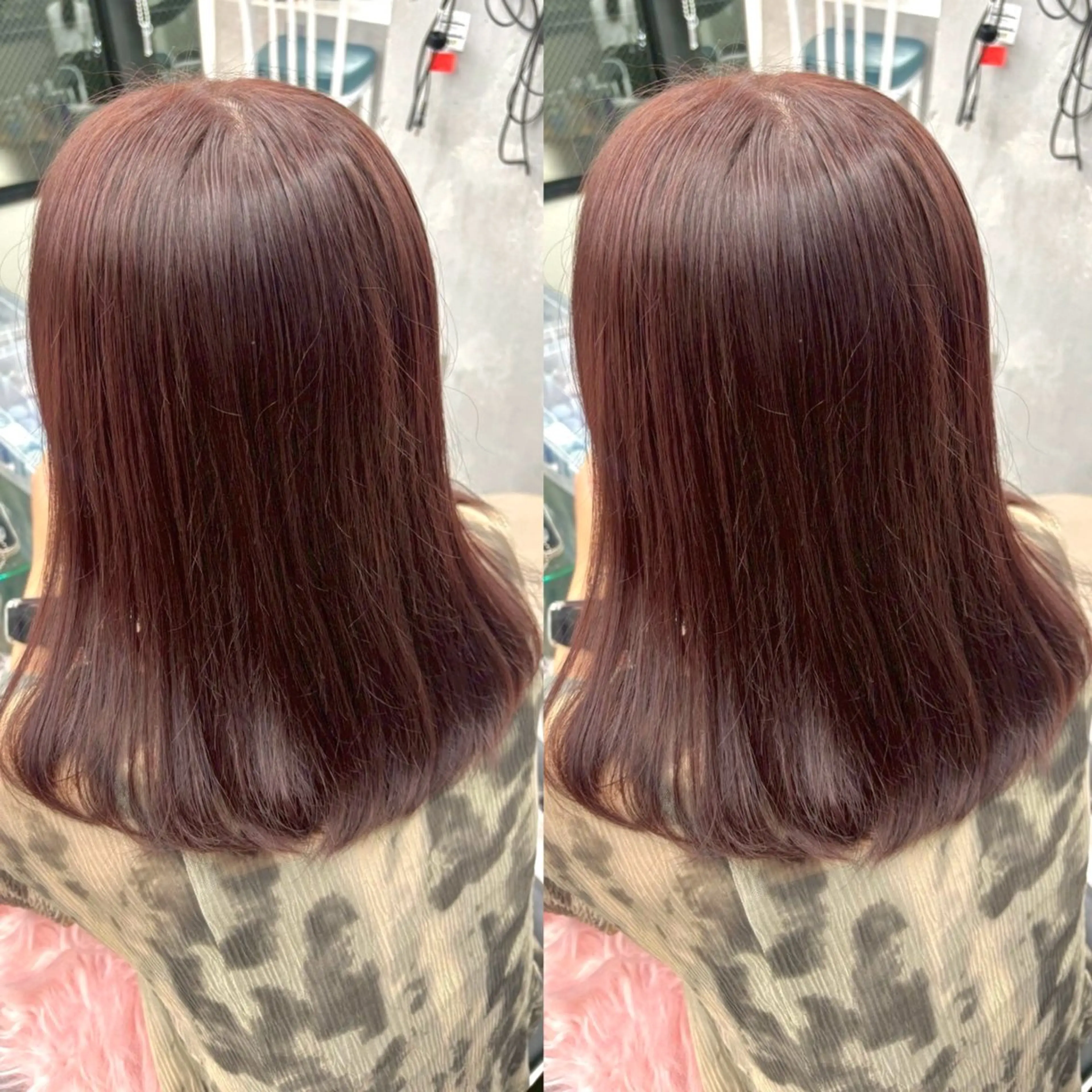 セミロング カラー ヘアカラー ヘアメ🎀推しカラー 🥣横浜/しほ🧸のヘアスタイル