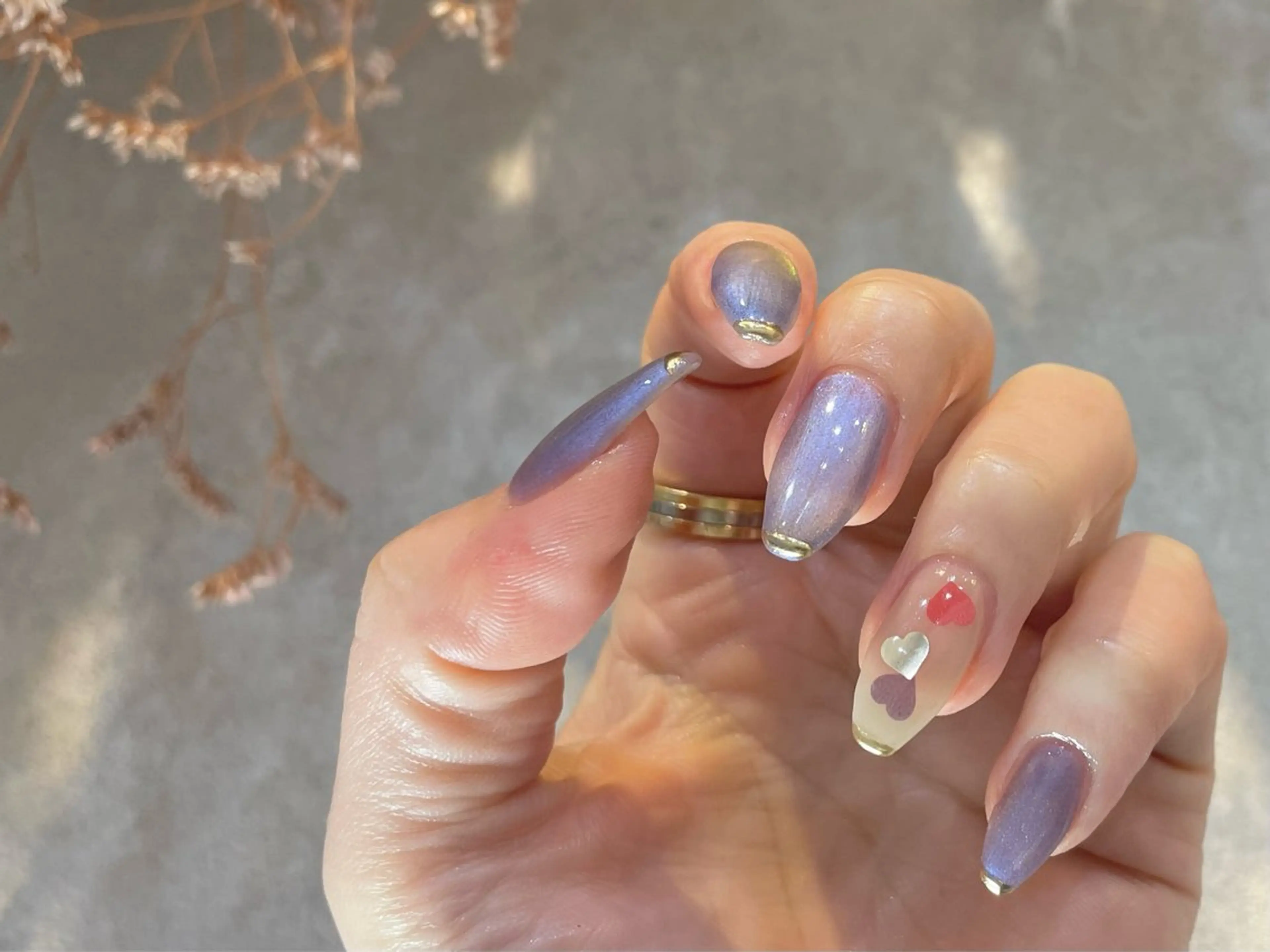 ネイル フレンチネイル マグネットネイル ミラーネイル riri-nail Rie Endoのネイルデザイン