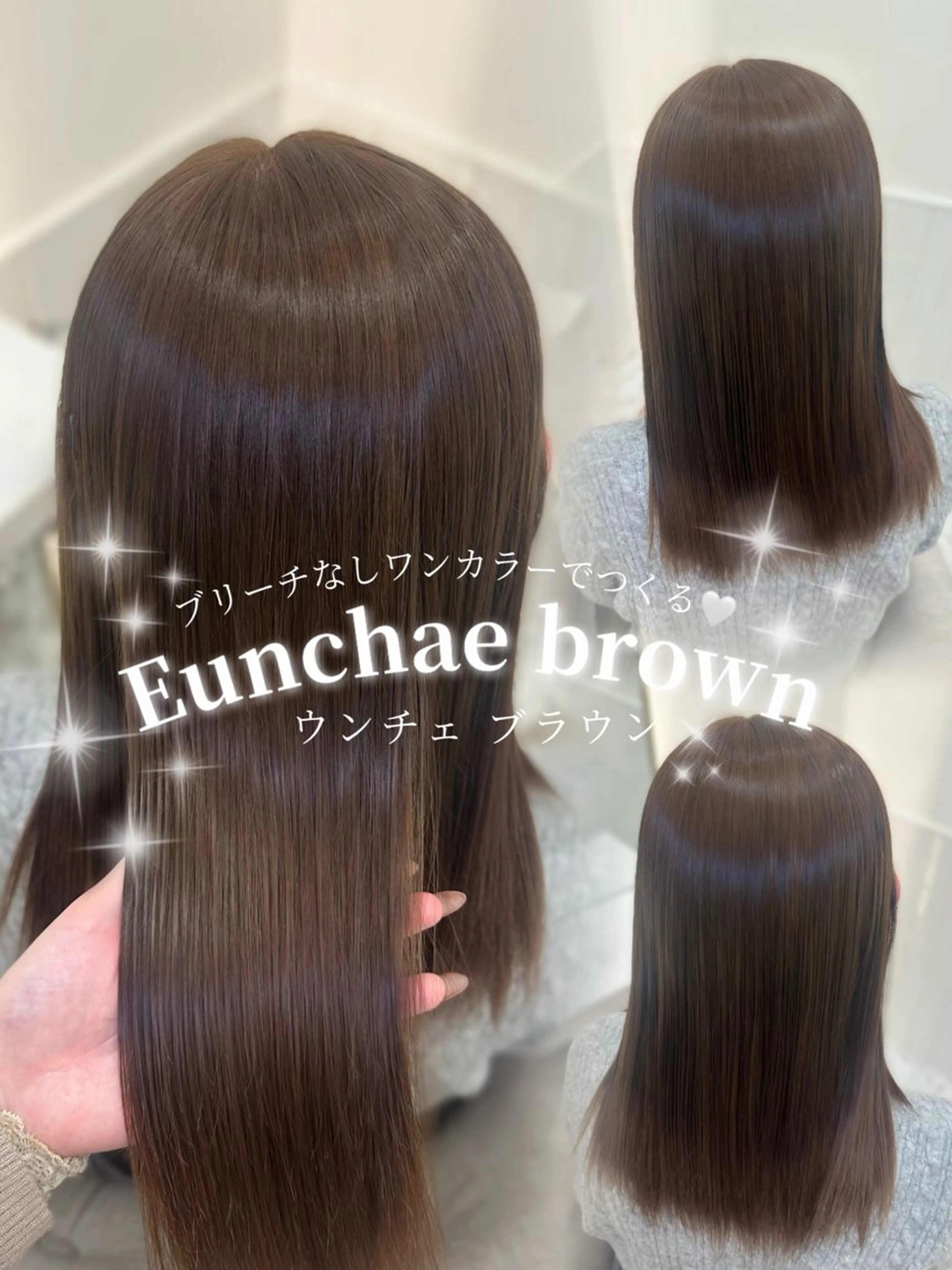セミロング カラー ブリーチ ブラウンカラー ブリーチなしカラー ヘアカラー 🎀ちゃんりお🎀 /ブリーチなしカラーのヘアスタイル