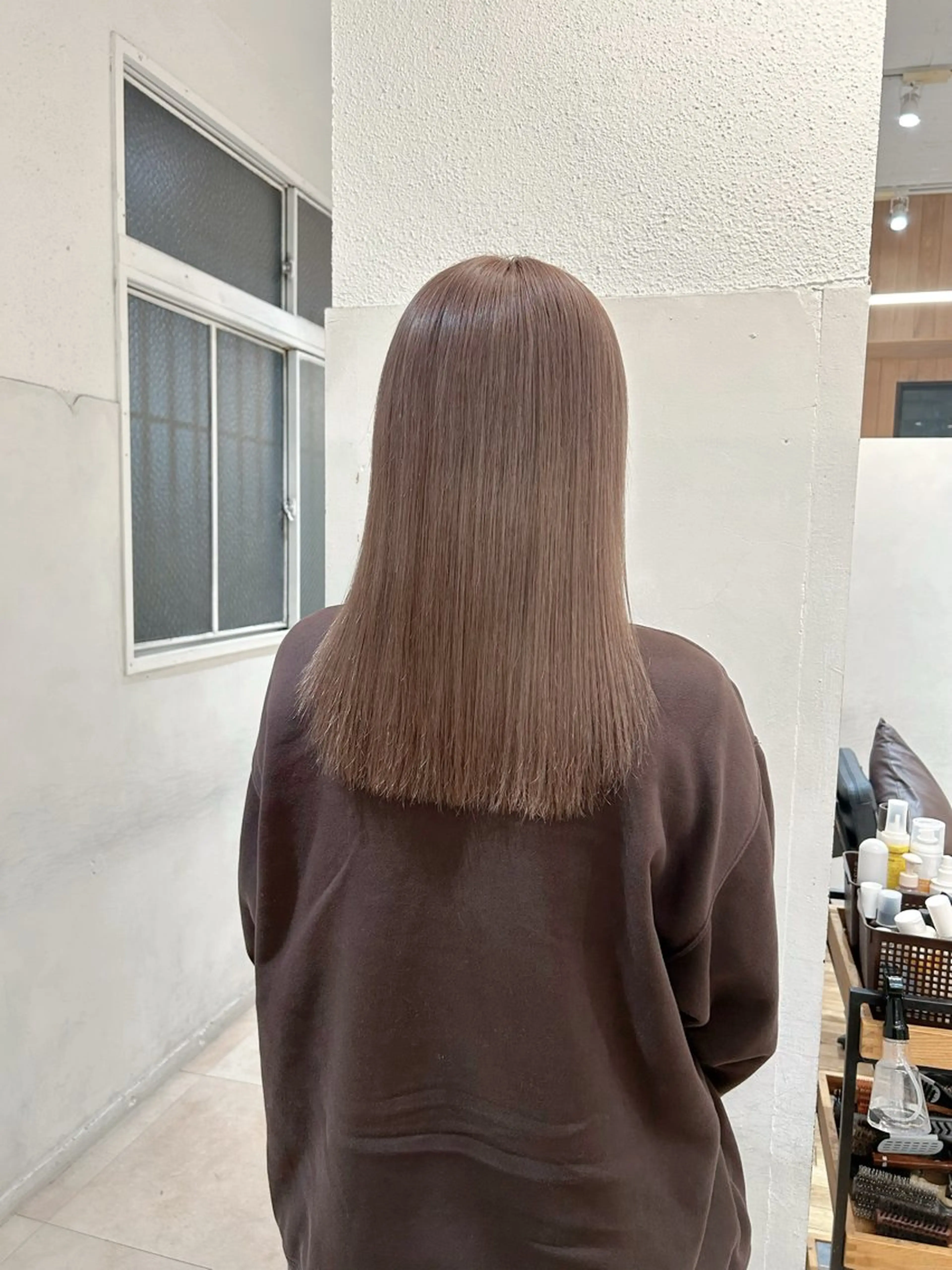 セミロング ヘアカラー ゆうき あすかのヘアスタイル