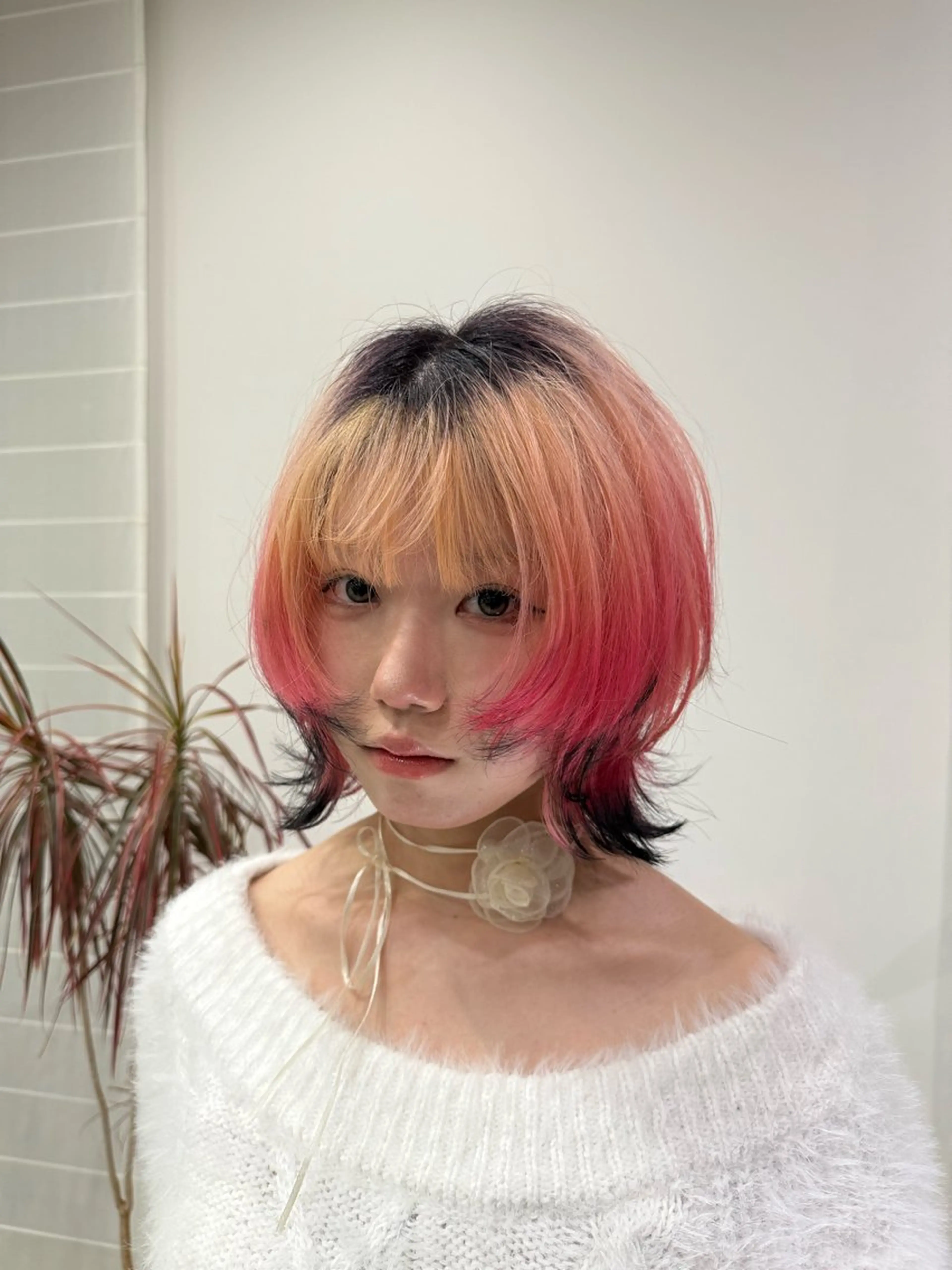 ミディアム カラー デザインカラー グラデーションカラー ヘアカラー 芳賀 風斗のヘアスタイル