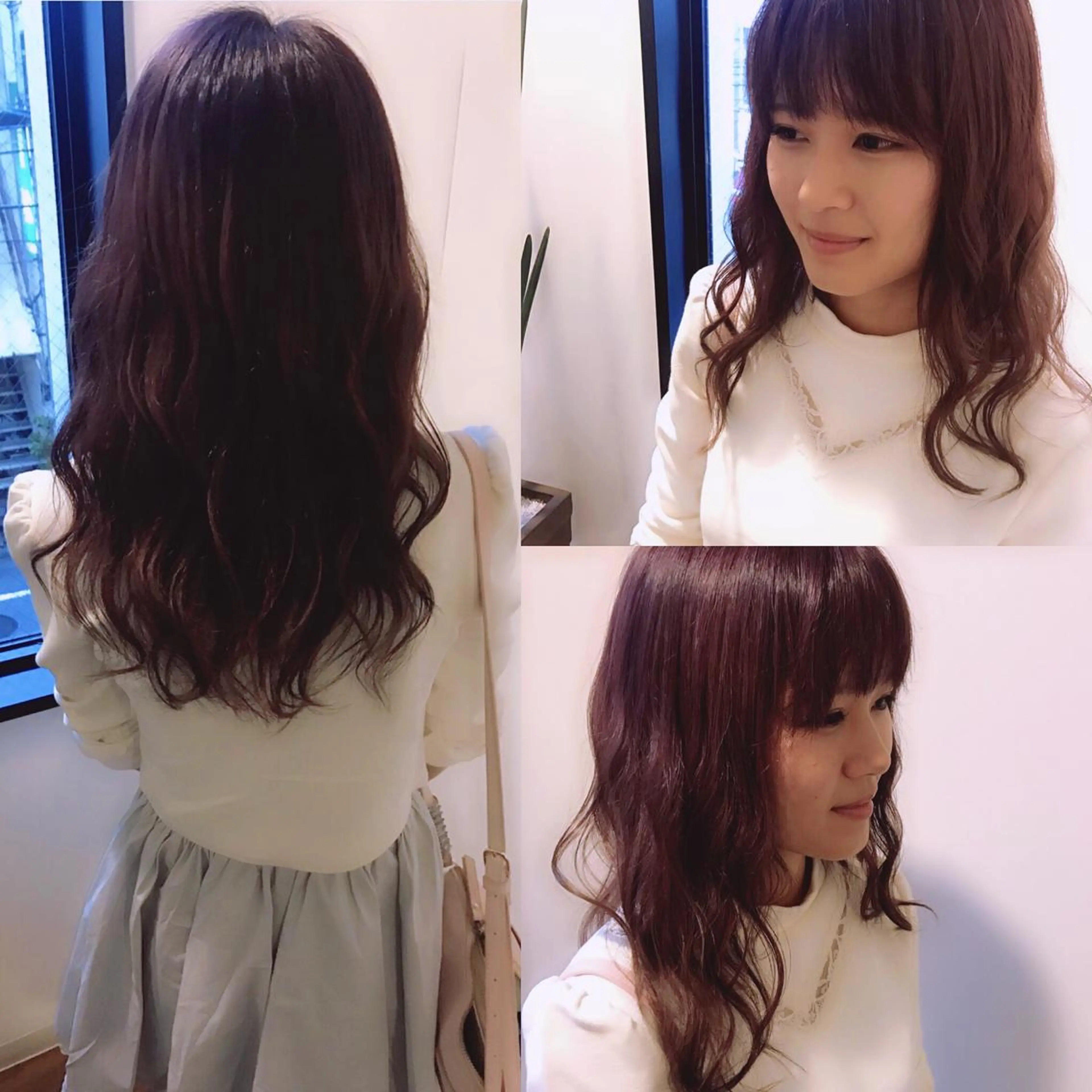 ロング カット ヘアカラー トリートメント 羽エクステ🩷 🤍まき🤍のマツエク・マツパデザイン