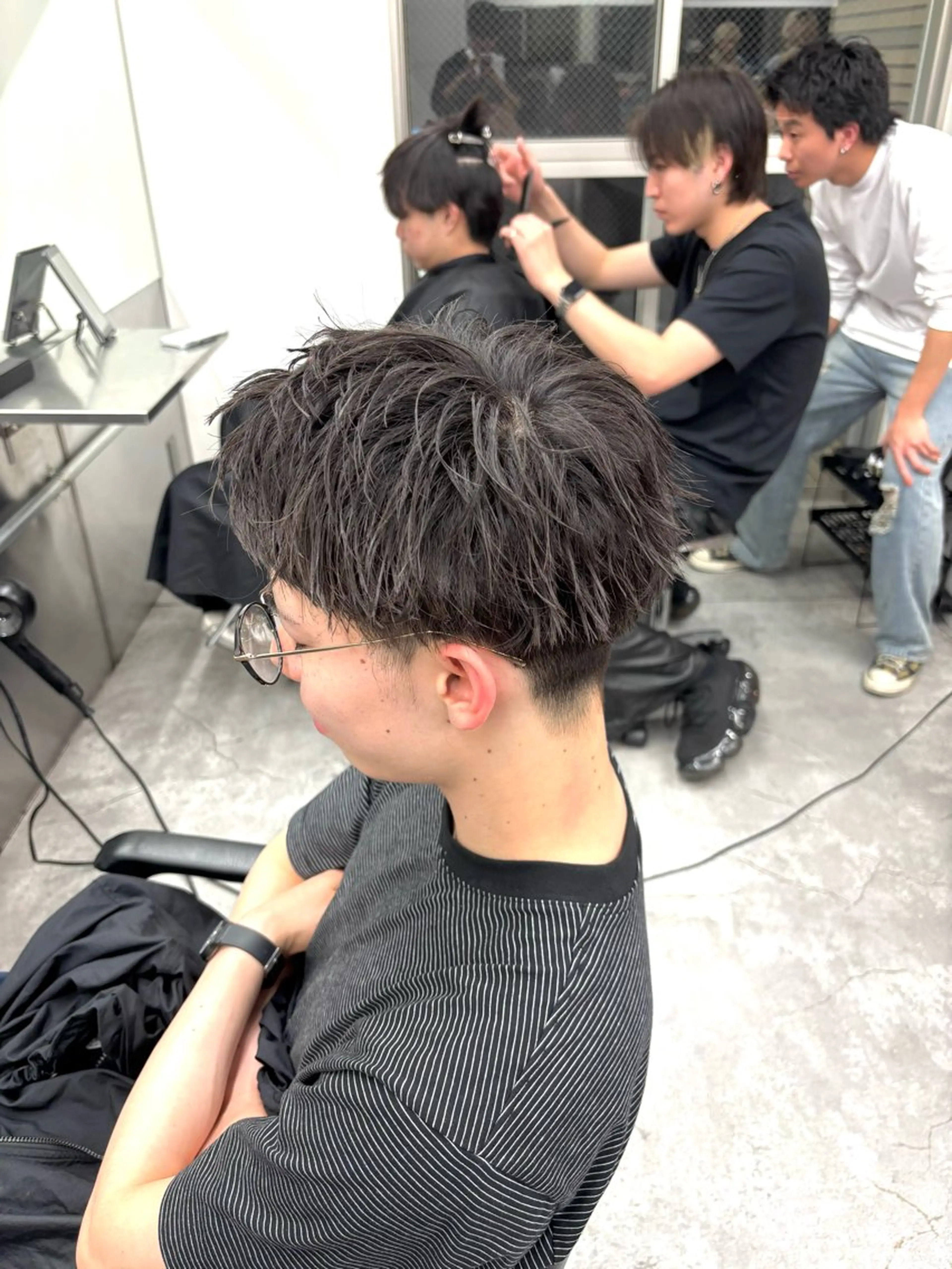メンズ カット フェザーの鬼 🇰🇷yutoのヘアスタイル