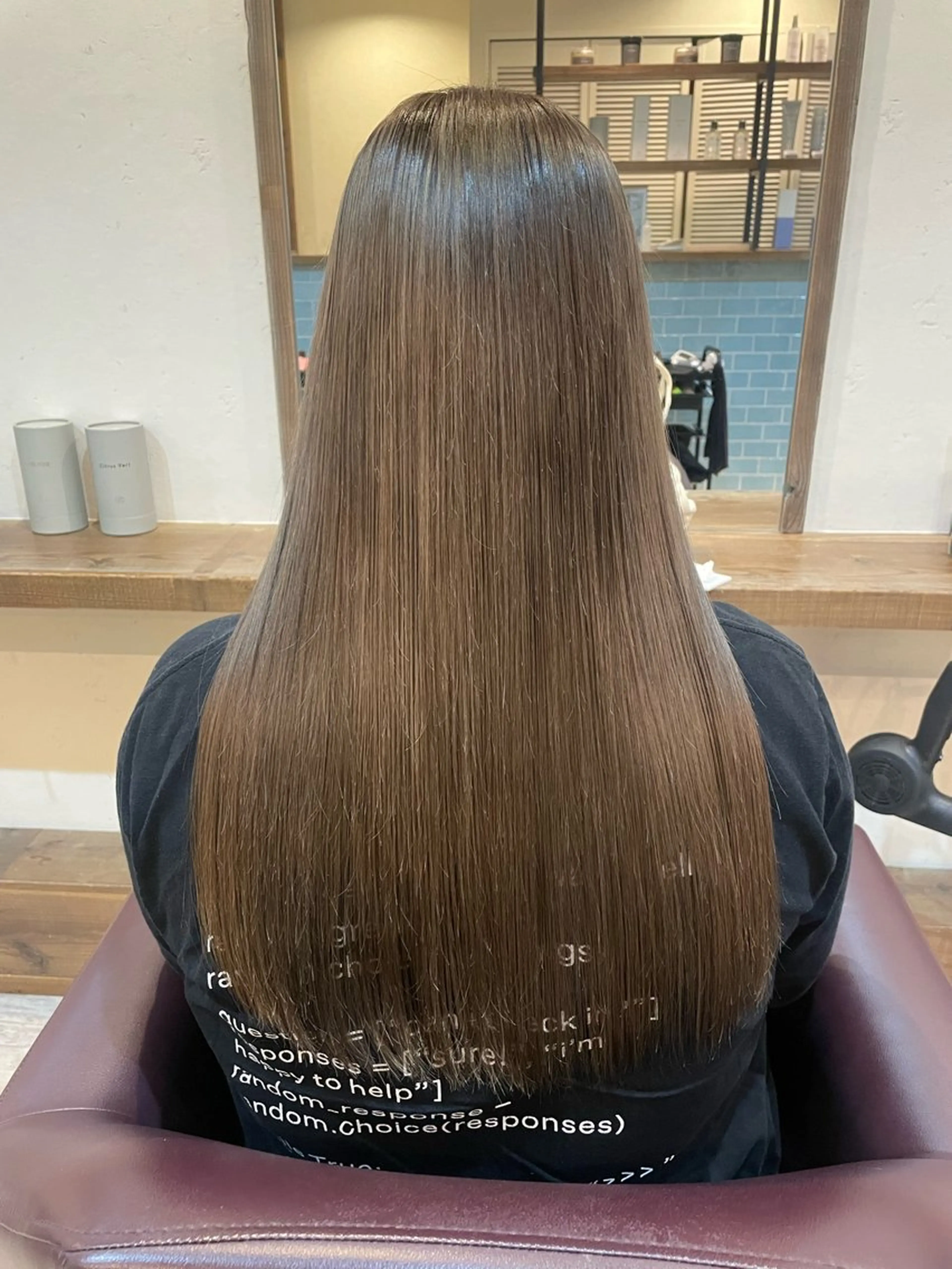 ロング カラー 縮毛矯正 縮毛矯正 渋谷 留菜のヘアスタイル