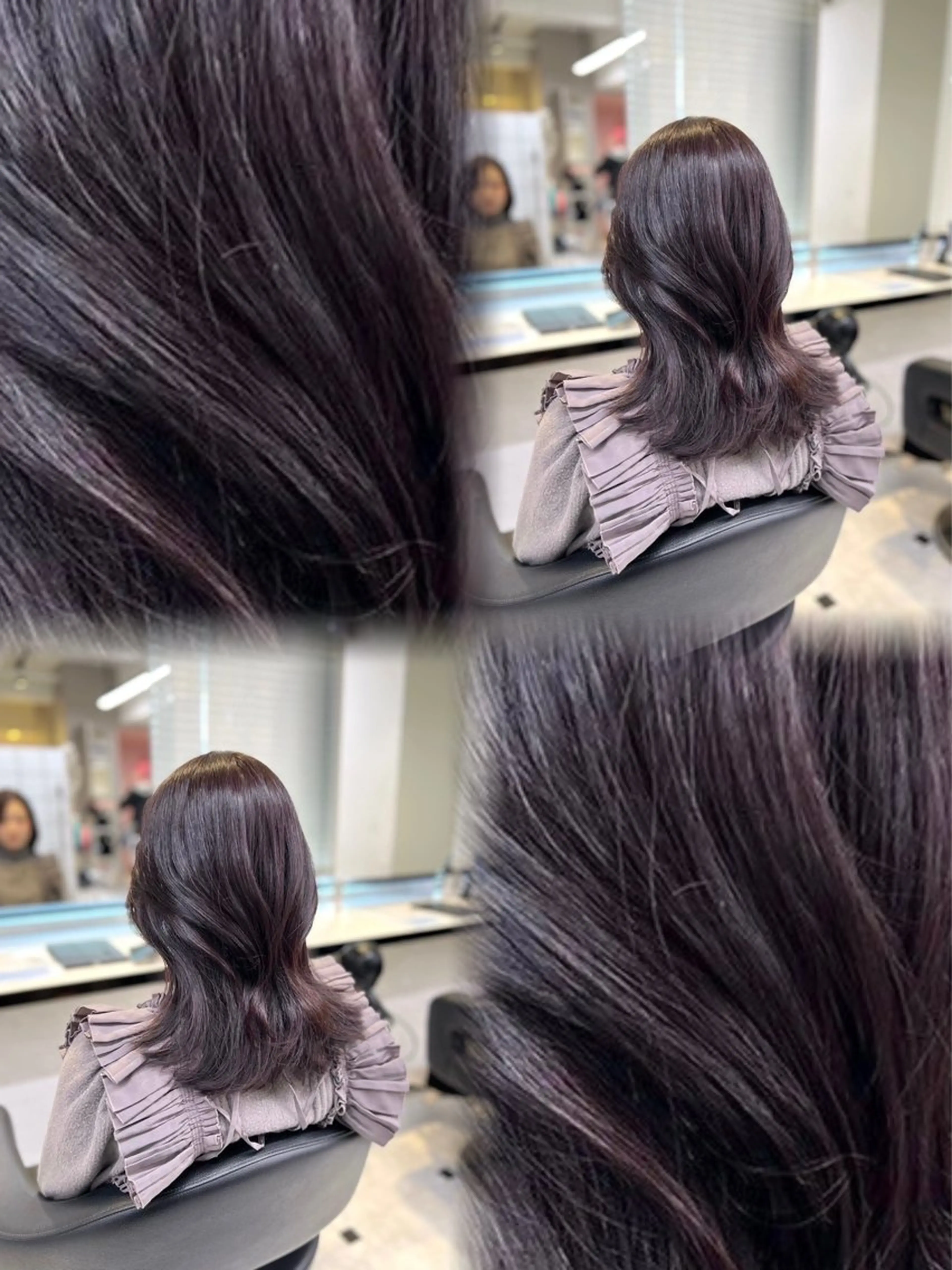ミディアム みいな🍒 暖色カラー/レイヤーのヘアスタイル