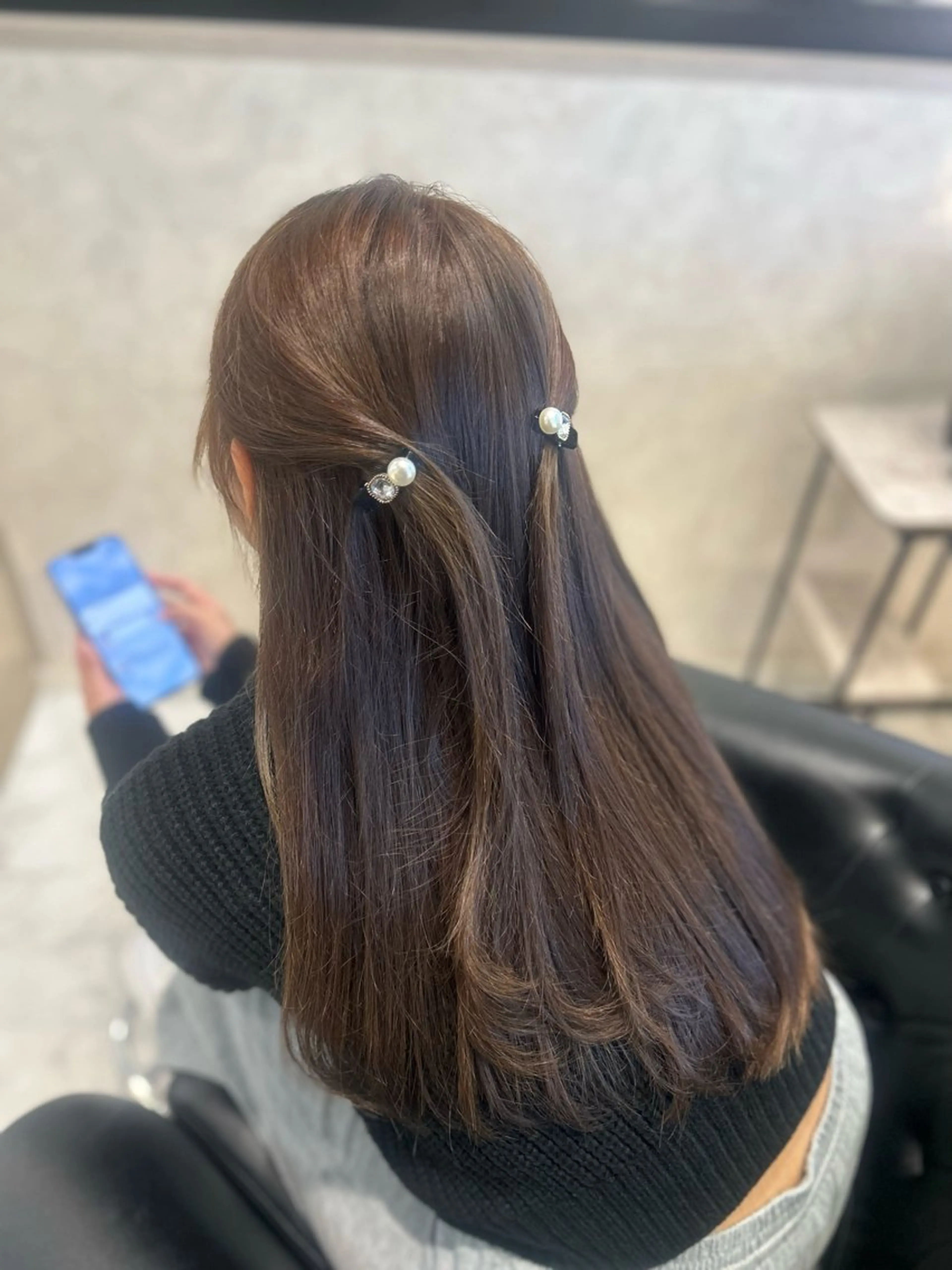 ロング カラー カット ヘアカラー パーマ 縮毛矯正 トリートメント emi/髪質改善/ 韓国風/艶カラーのヘアスタイル