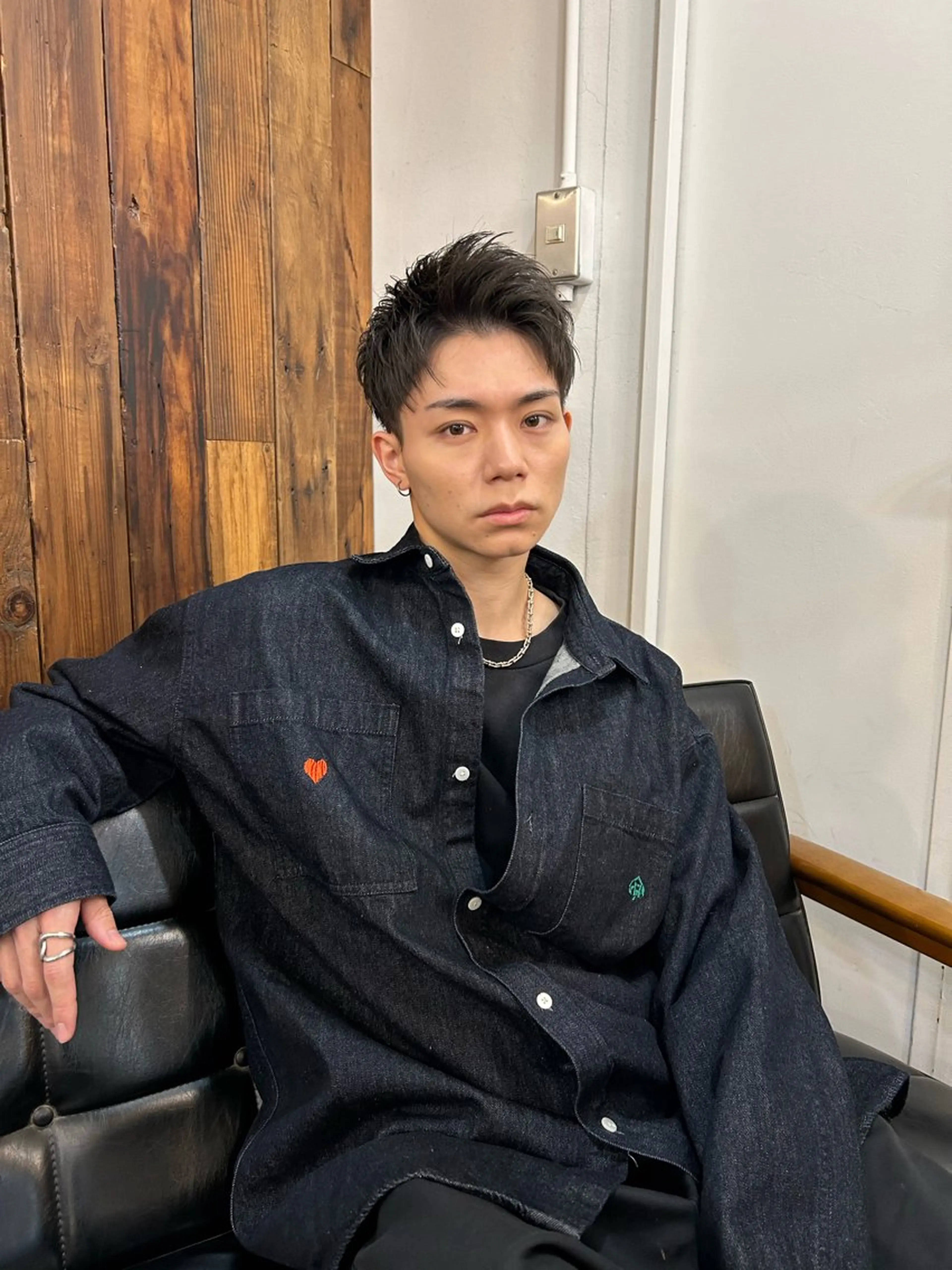 メンズ アップバング メンズ就活ヘア カット メンズ特化美容師 水野友貴のヘアスタイル