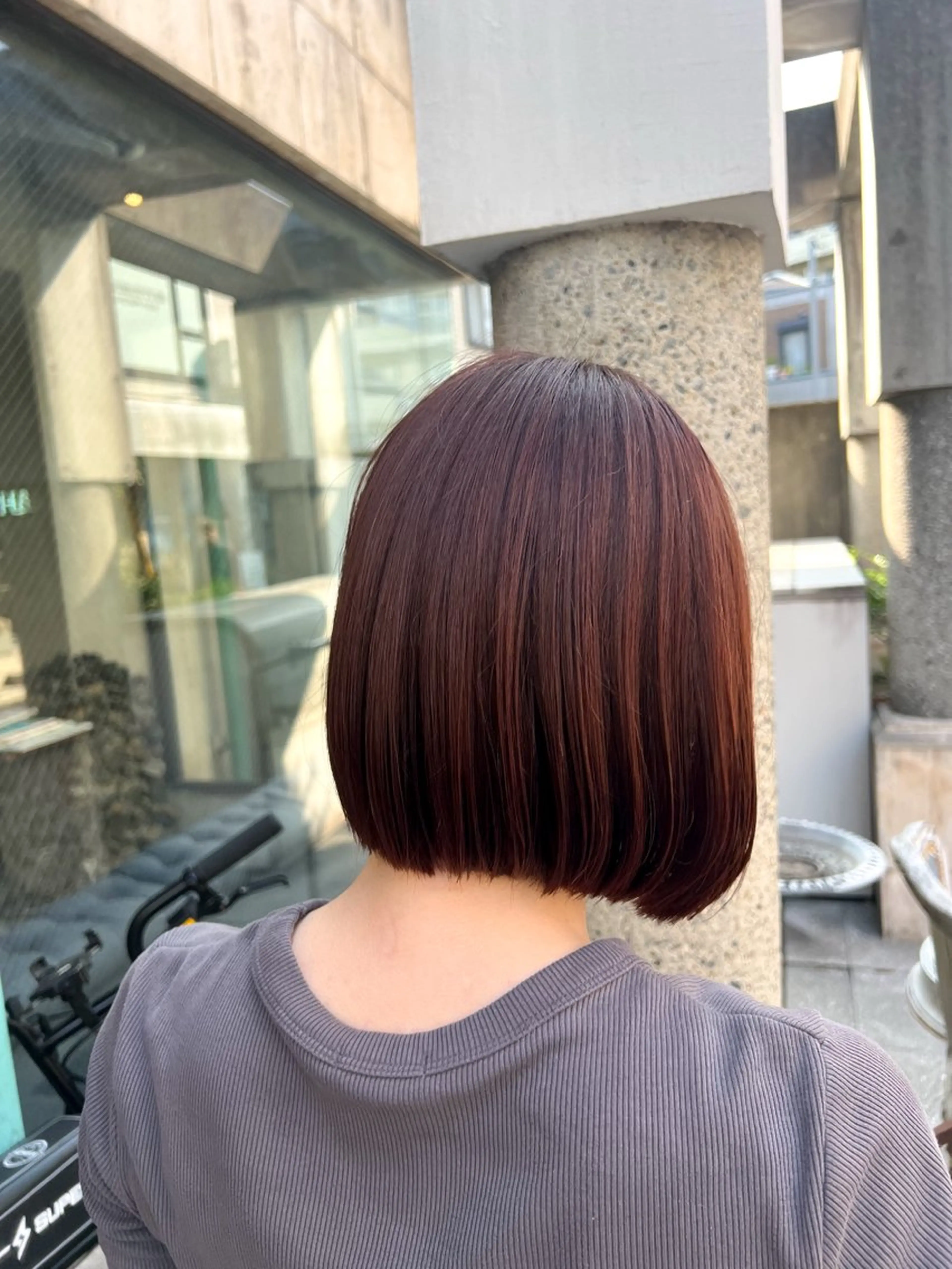 ミディアム カラー ヘアアレンジ ショートボブ ボブ カット ヘアカラー トリートメント レイヤー/艶髪矯正 🪐takushiのヘアスタイル