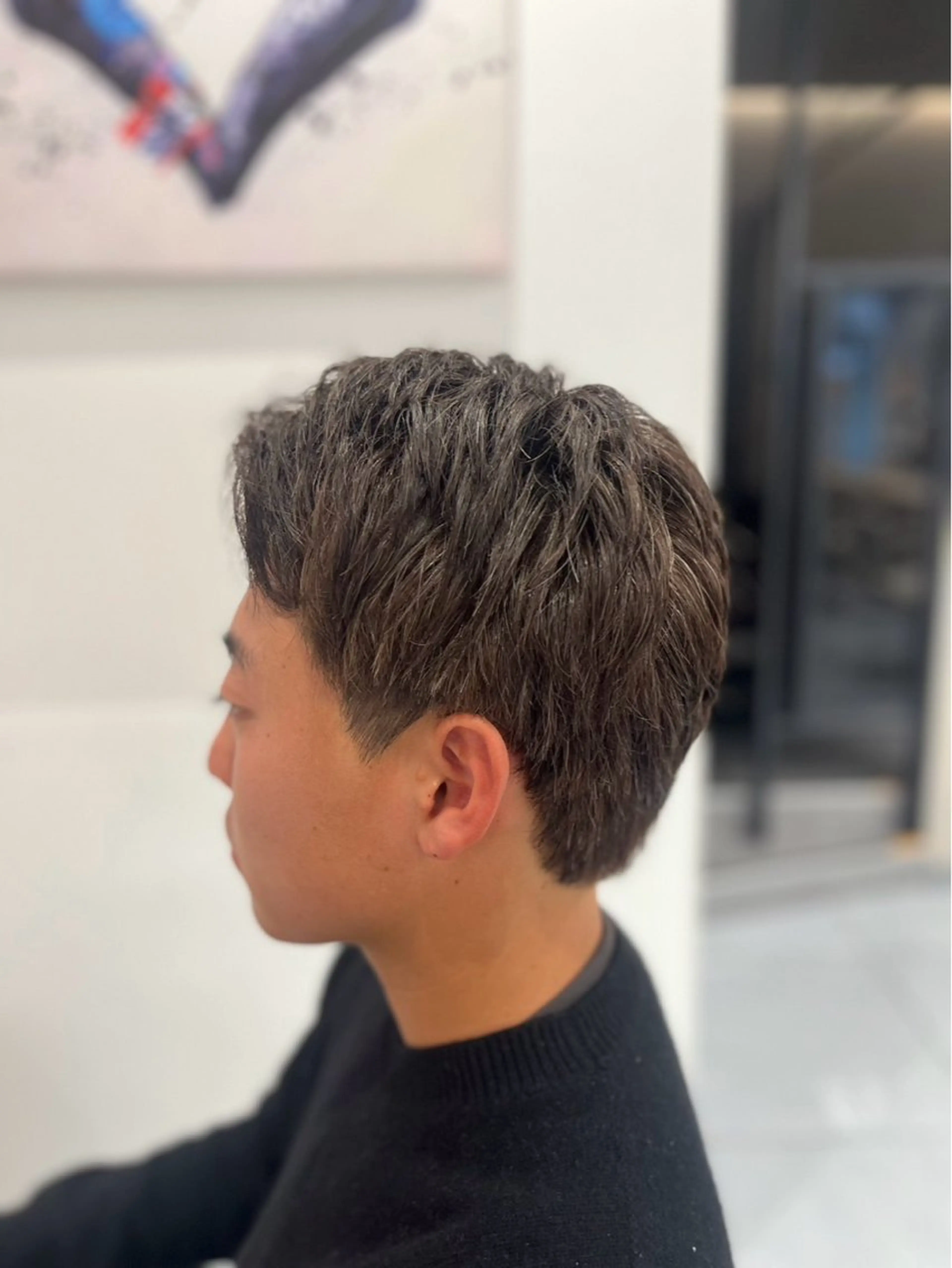 メンズ カット ヘアカラー メンズ特化韓国風 パーマスタイル/りんのヘアスタイル