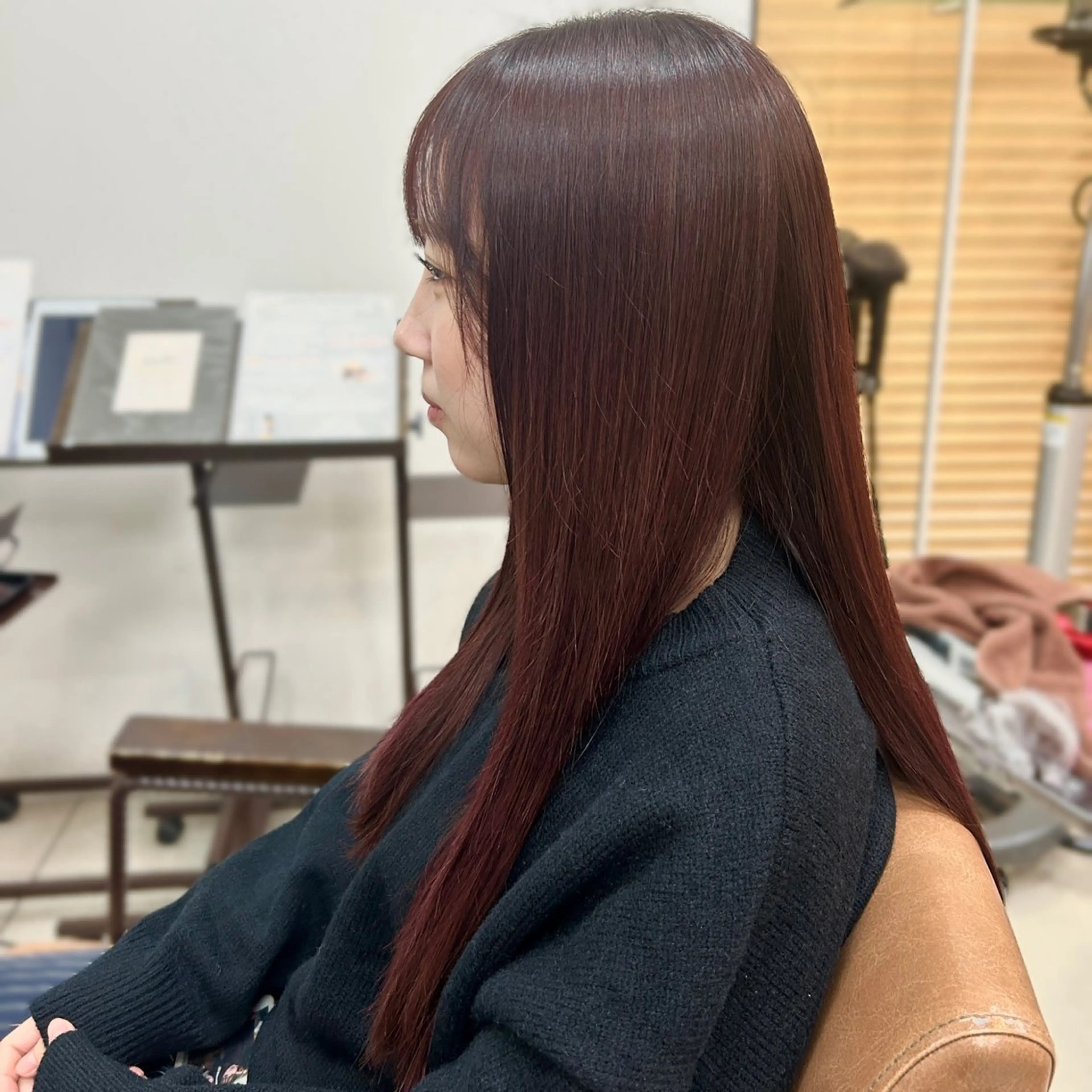ロング カラー 栄 こずえのヘアスタイル