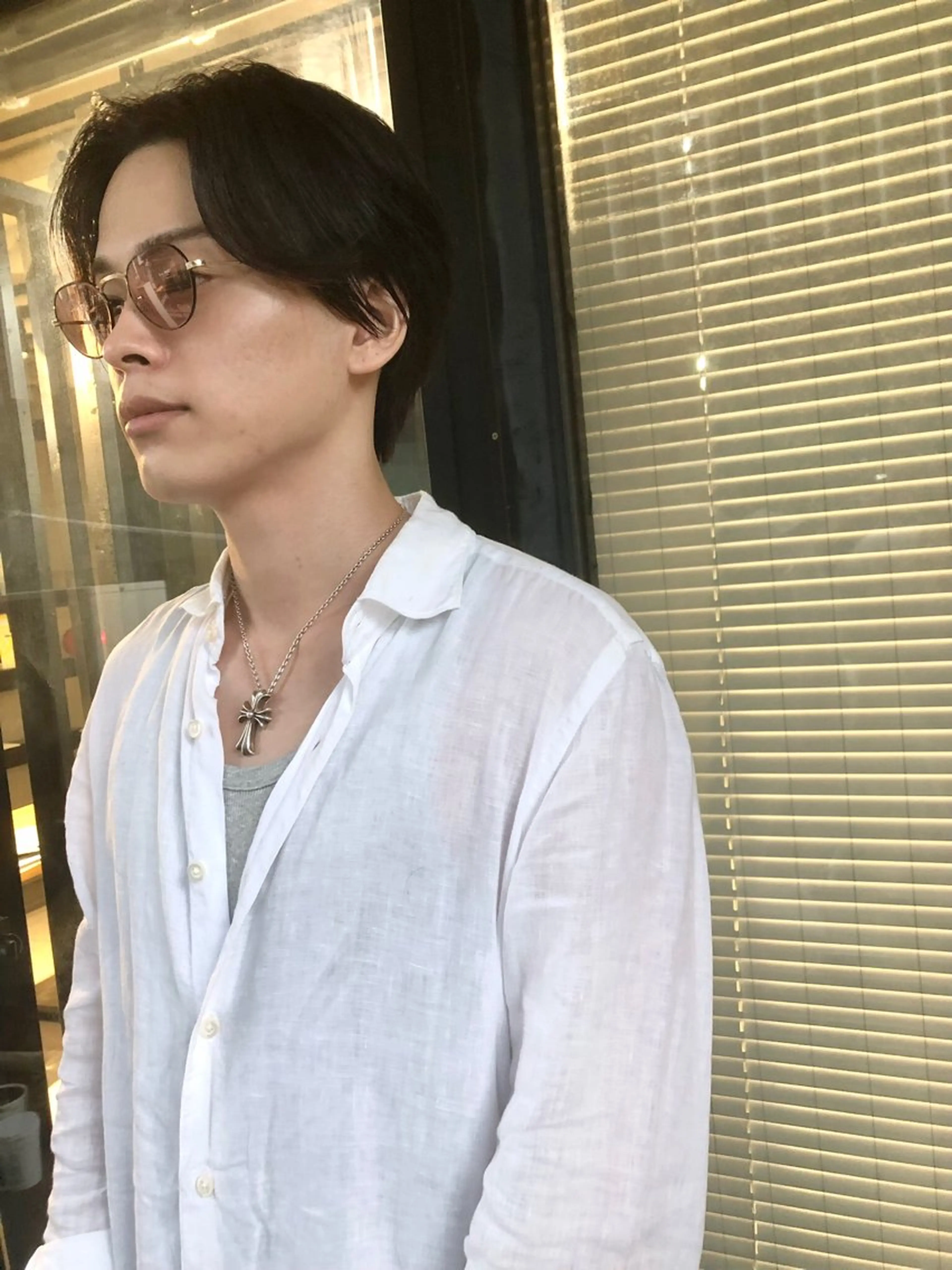 ヘアアレンジ メンズ センターパート カット トリートメント ヘアセット メンズ特化✂️栗原 侑也のヘアスタイル