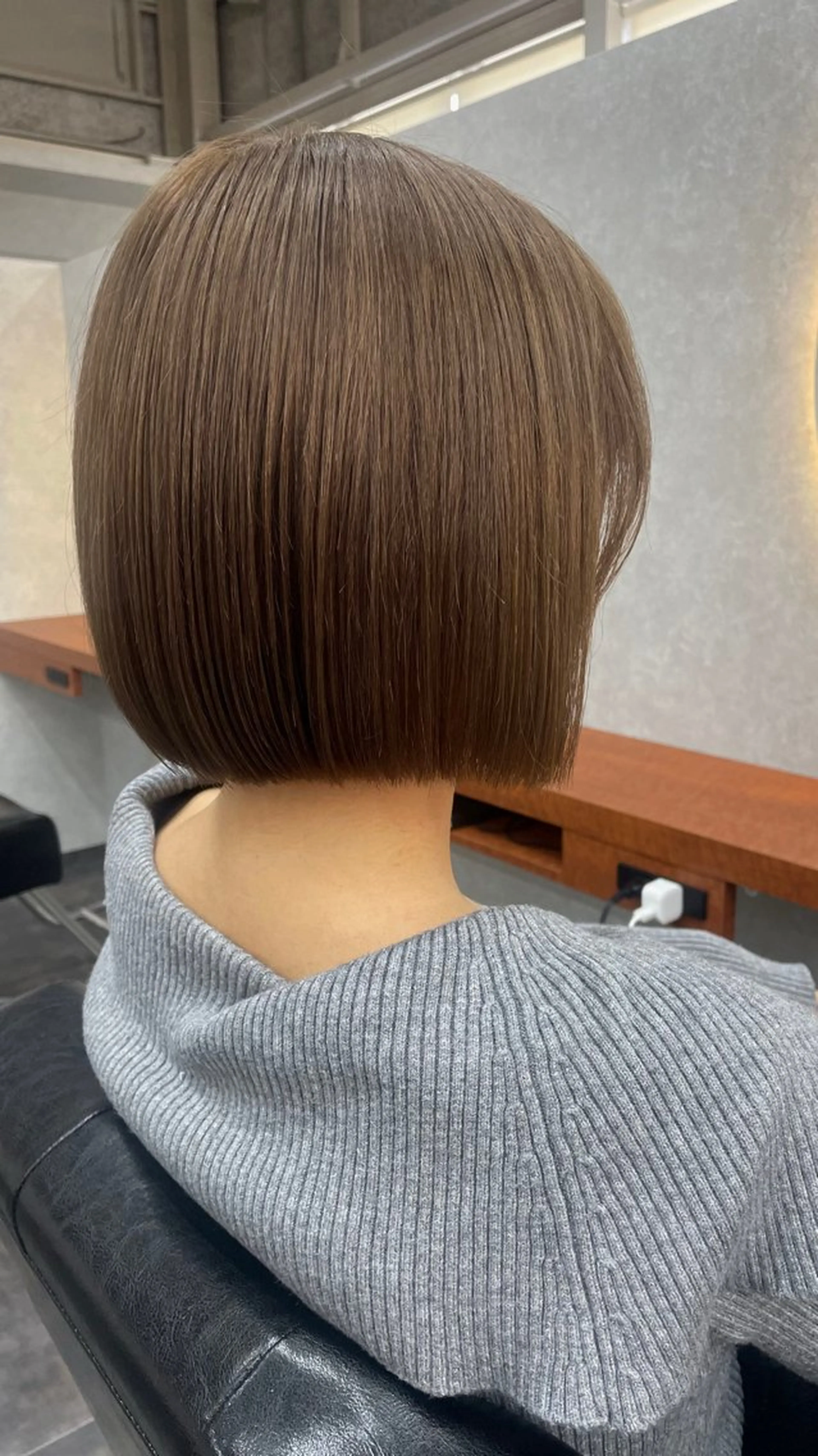 ミディアム カット ヘアカラー 佐藤 菜穂のヘアスタイル