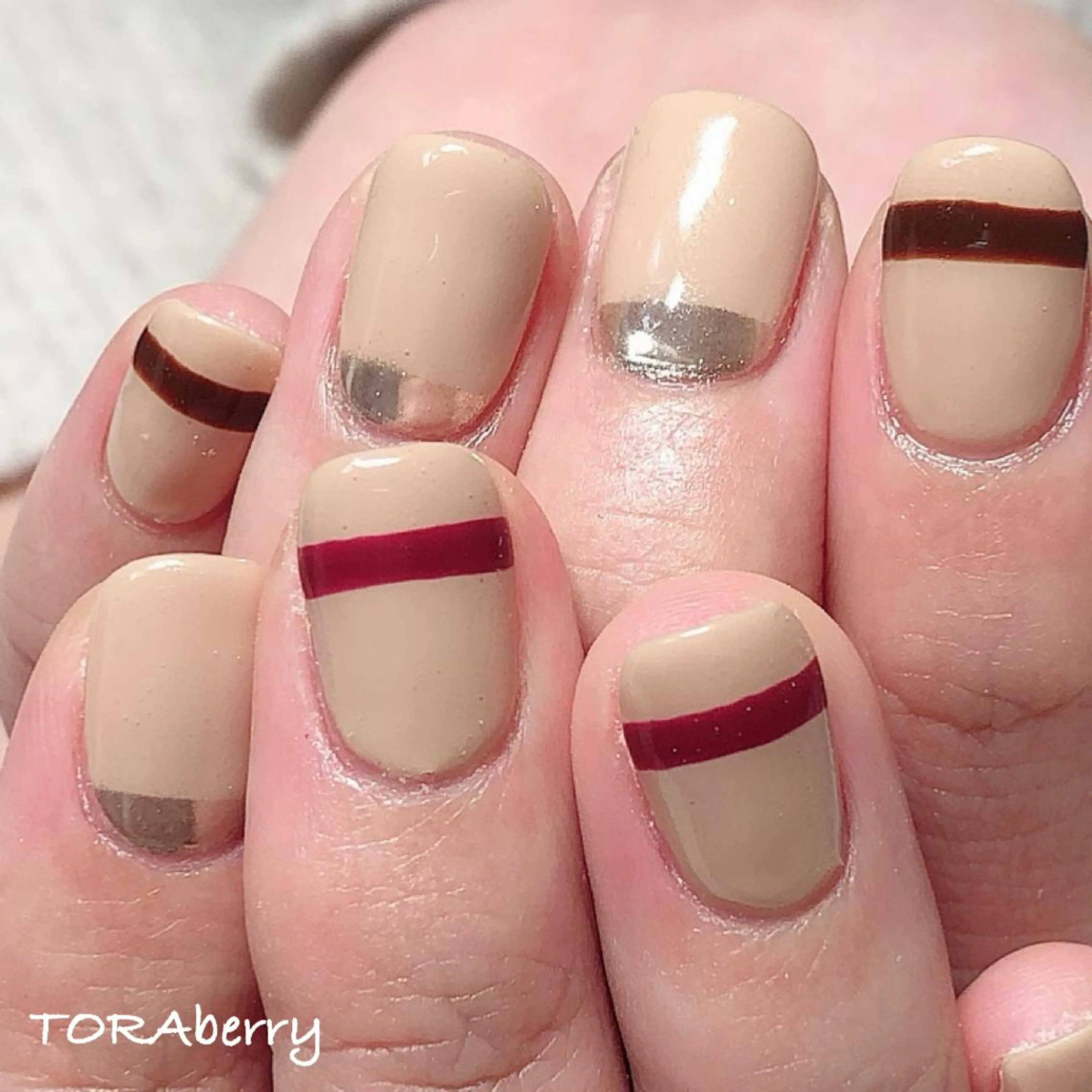 ネイル スクエアネイル ハンドネイル ネイリスト なつみのネイルデザイン