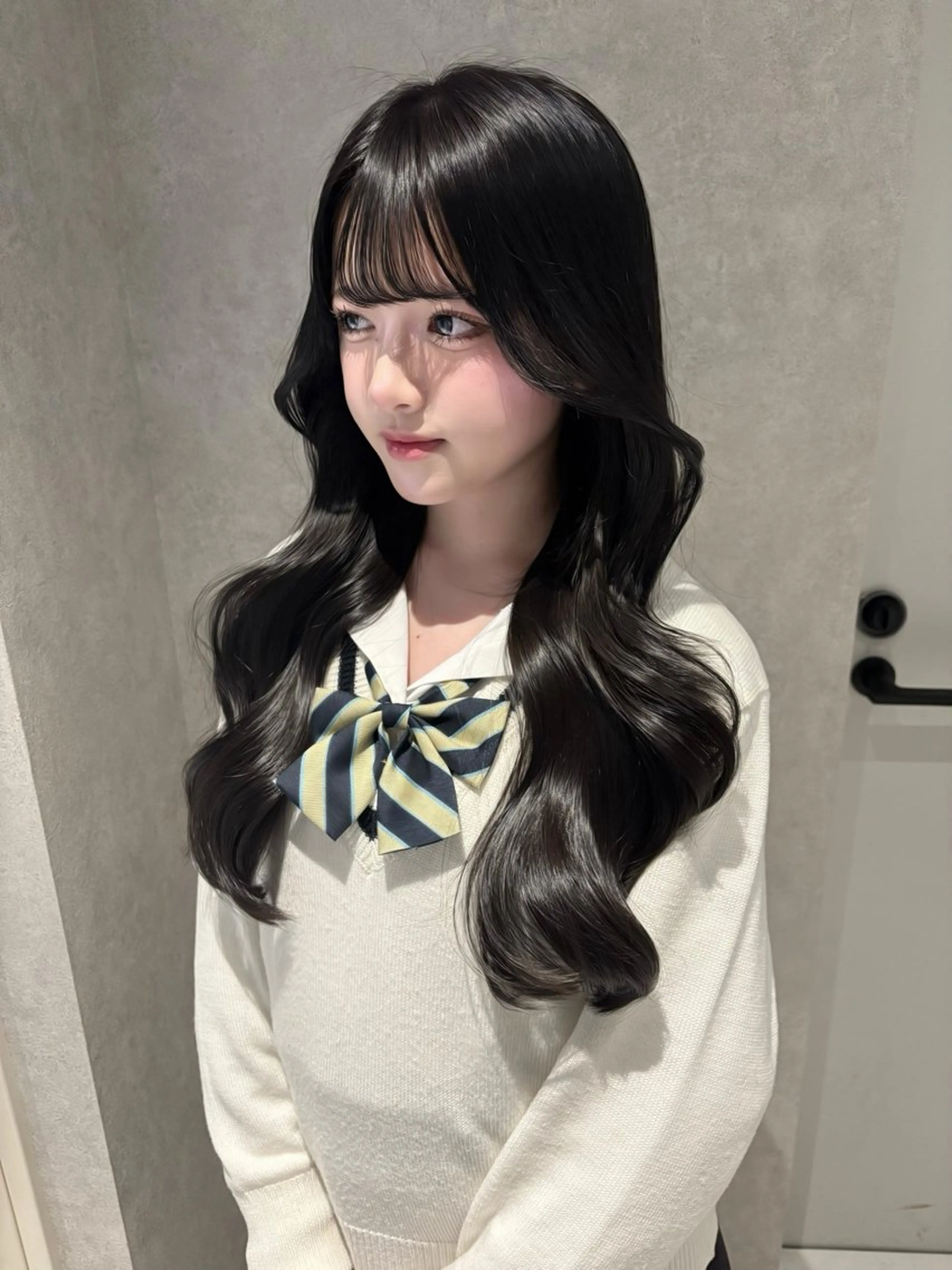 ロング カラー みゅう／韓国：網紅： トレンドヘアのヘアスタイル