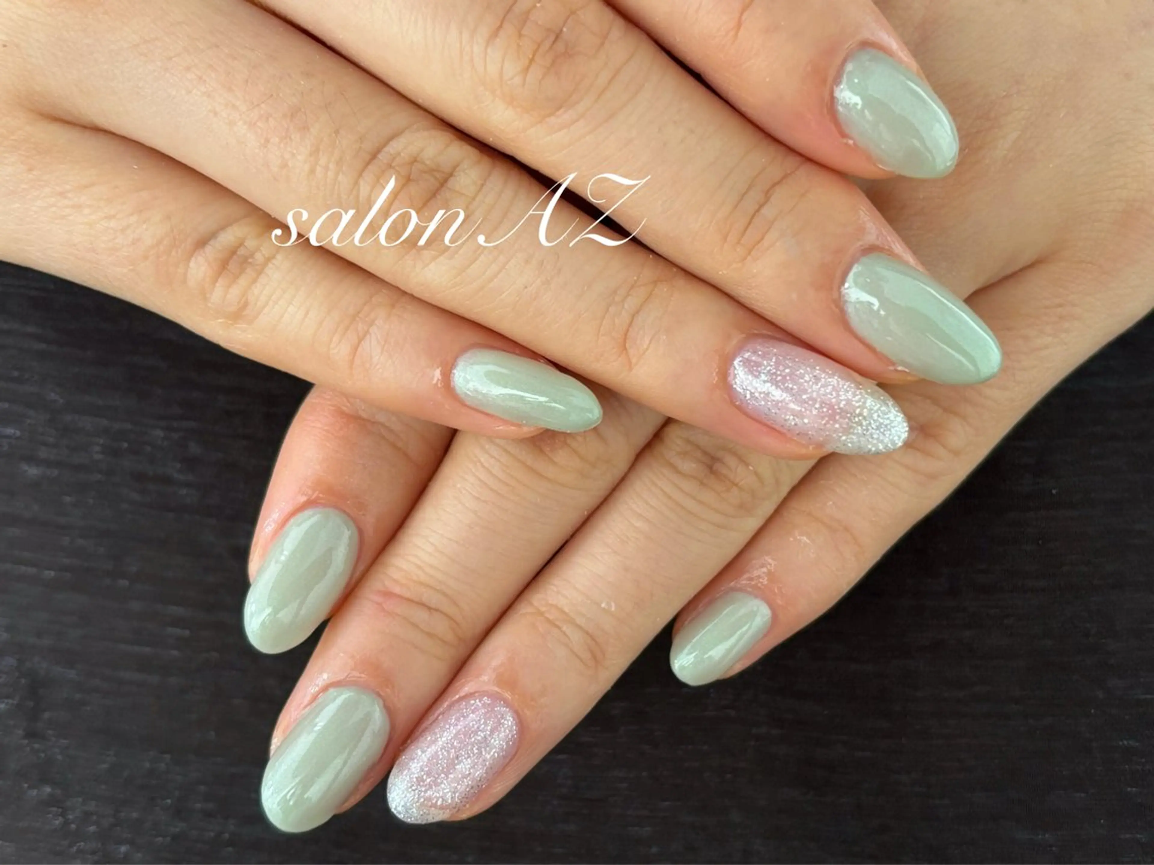 ネイル アートネイル 長さ出し フットネイル フレンチネイル ジェルネイル salon AZ NANAのネイルデザイン