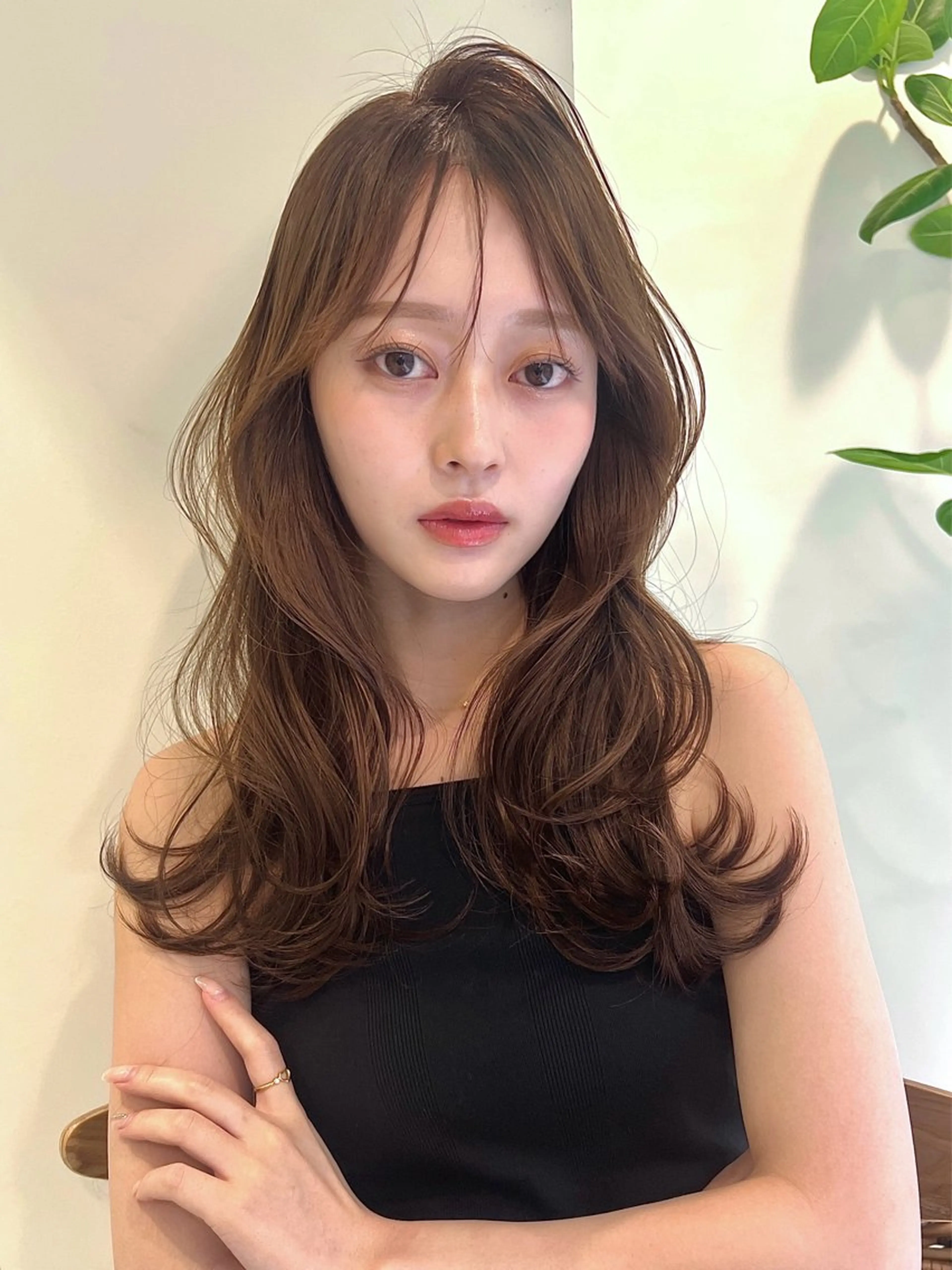 ロング レイヤーカット/透明 感カラー/aikaのヘアスタイル