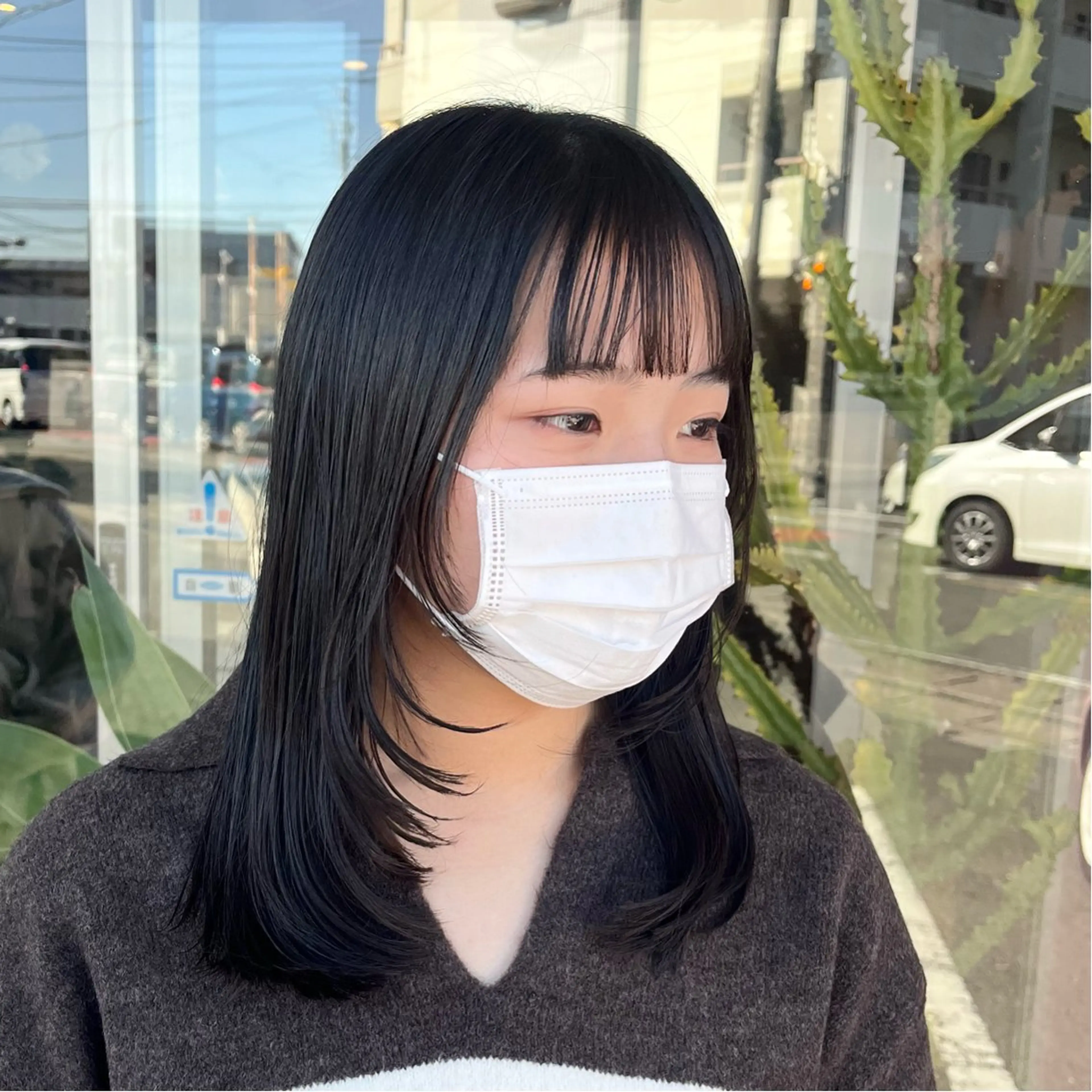 ミディアム ♡ナナコ♡ レイヤー/艶髪のヘアスタイル