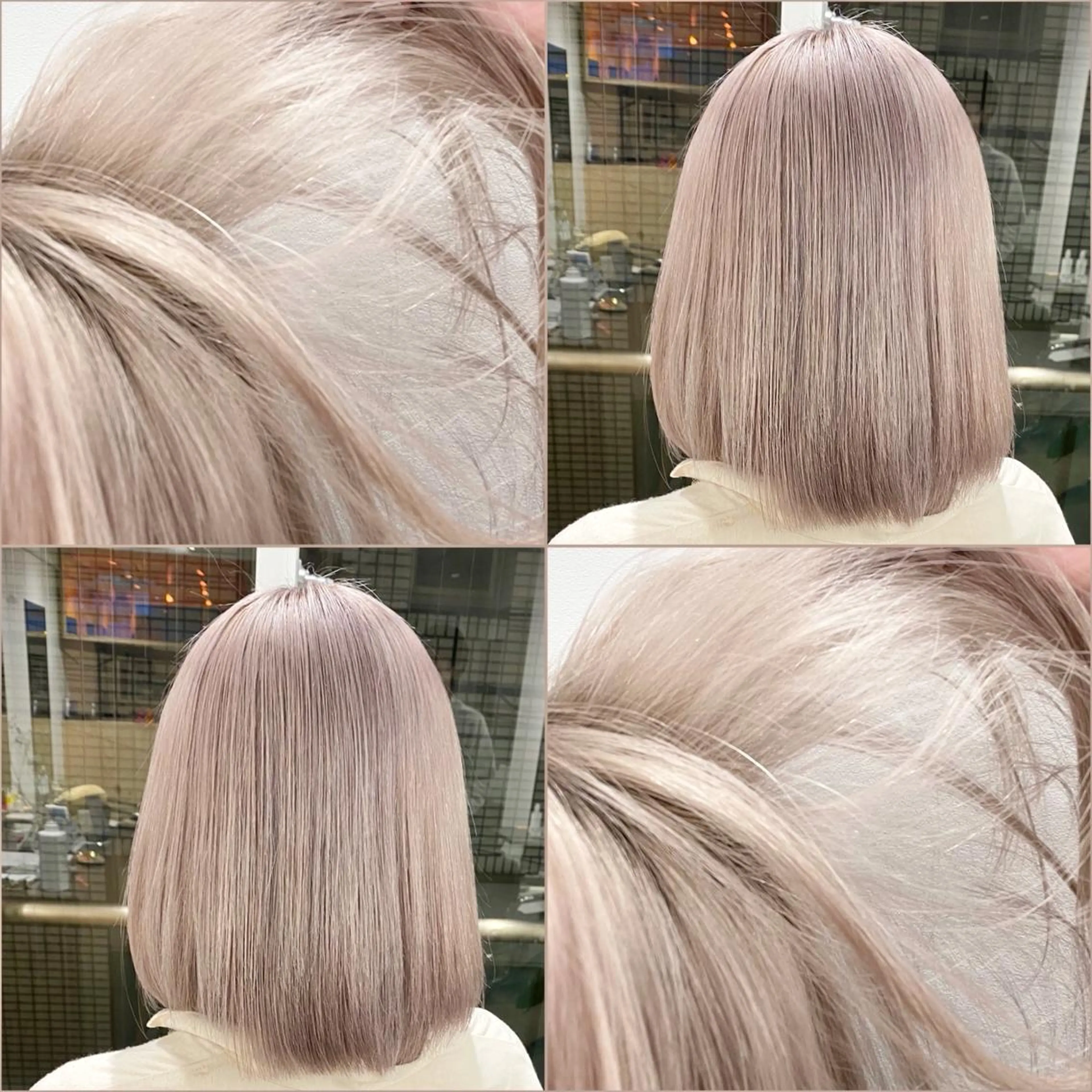 ショート カラー ブリーチ ラベンダーカラー 湯田実津希🤎 ﾐﾙｸﾃｨ専門のヘアスタイル