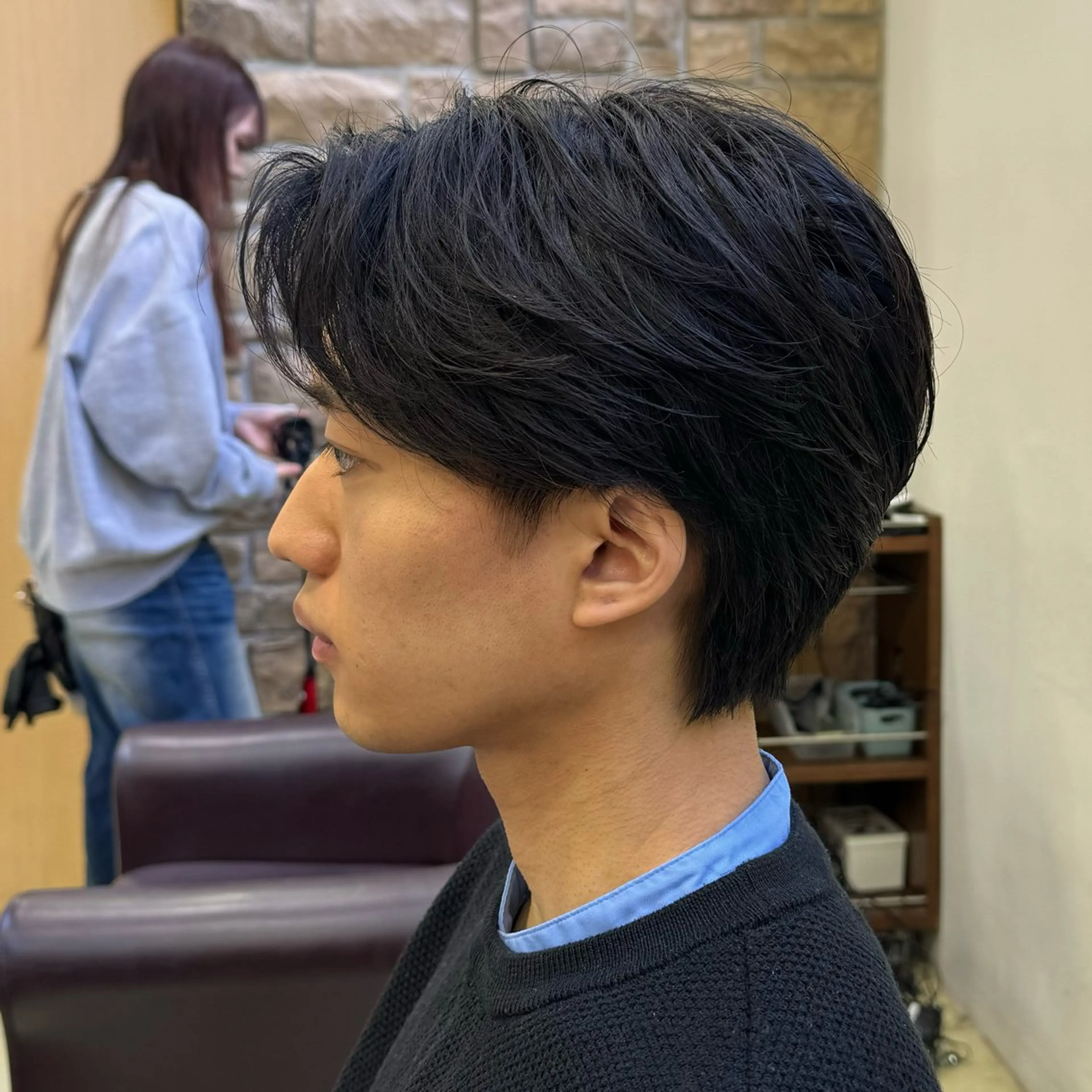 メンズ レイヤー/センター パート/坂本翔のヘアスタイル