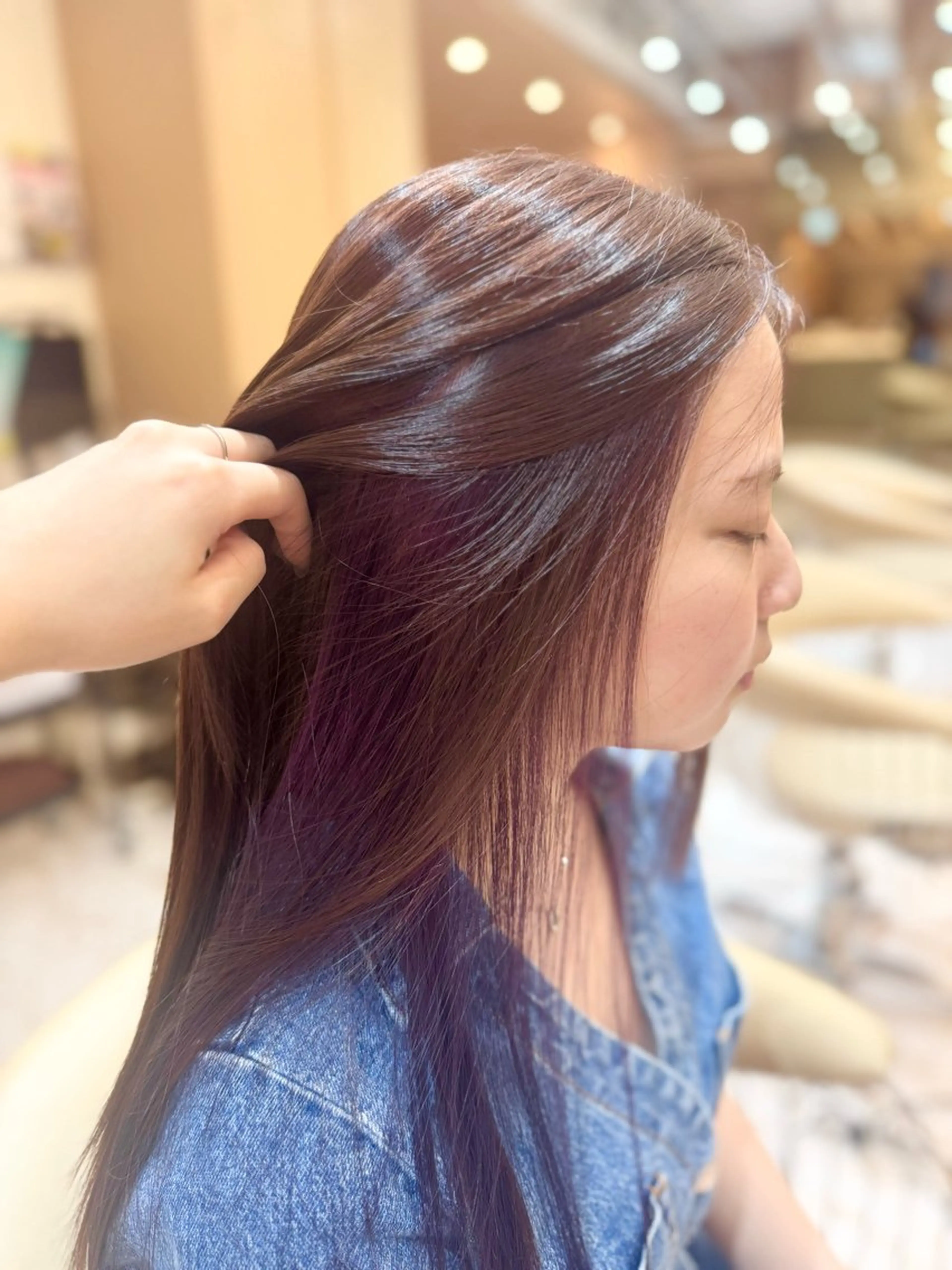 ロング ヘアカラー ʚザクザクレイヤー× 艶透明感/にしじまɞのヘアスタイル