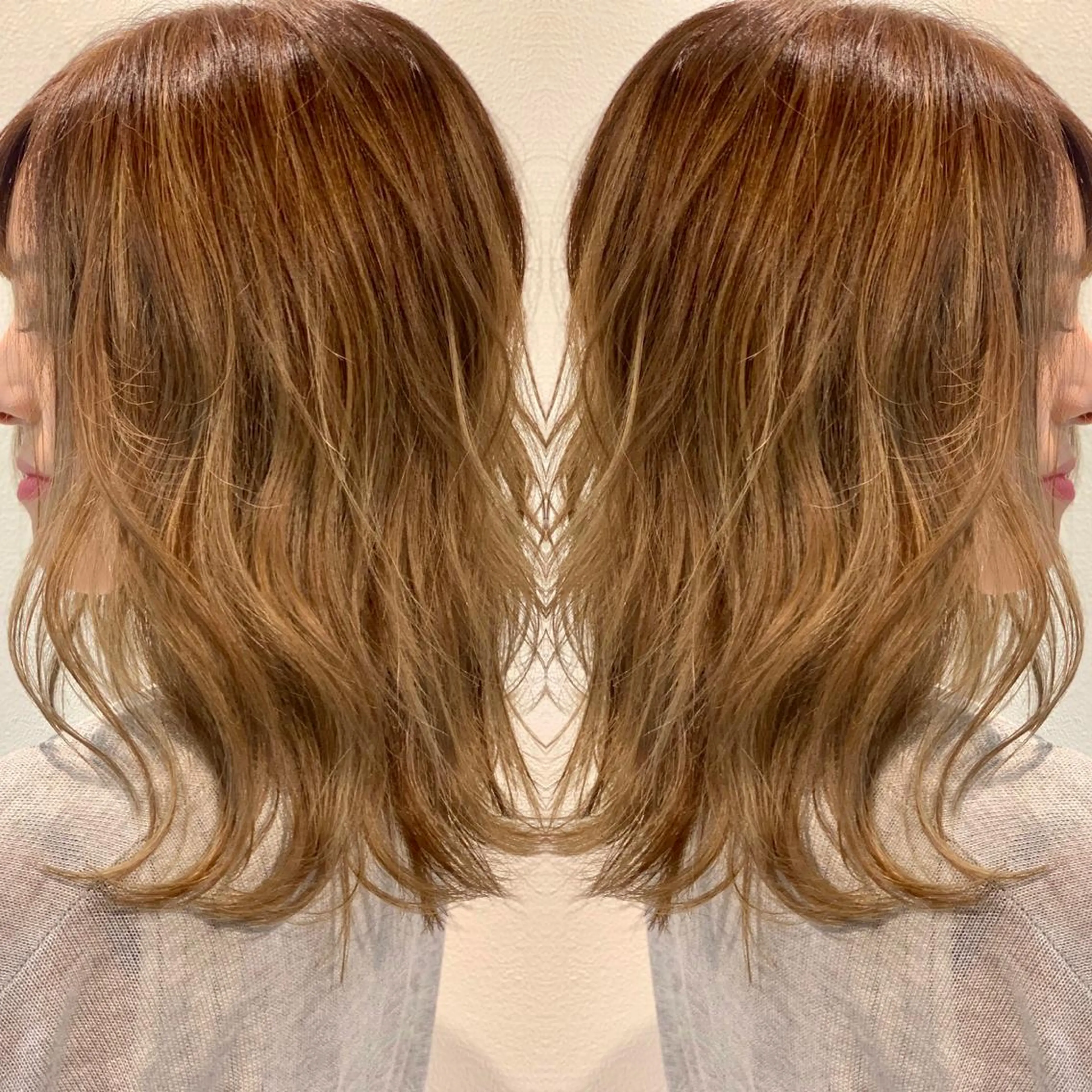 ミディアム カット ヘアカラー トリートメント Lilly 中谷友里のヘアスタイル