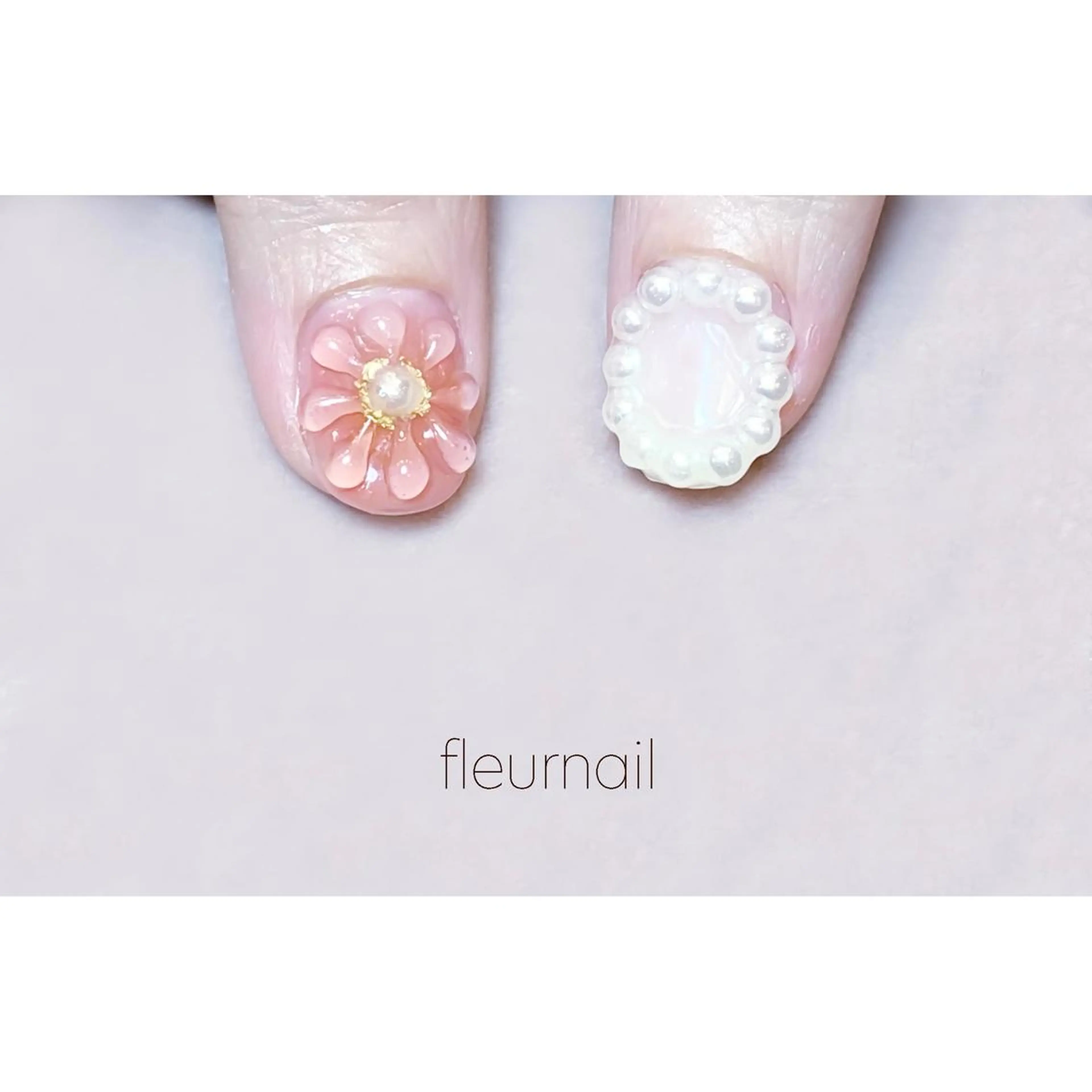 ネイル フラワーネイル ジェルネイル 卒業式 パラジェル パステルネイル ハンドネイル fleurnail miuraのネイルデザイン