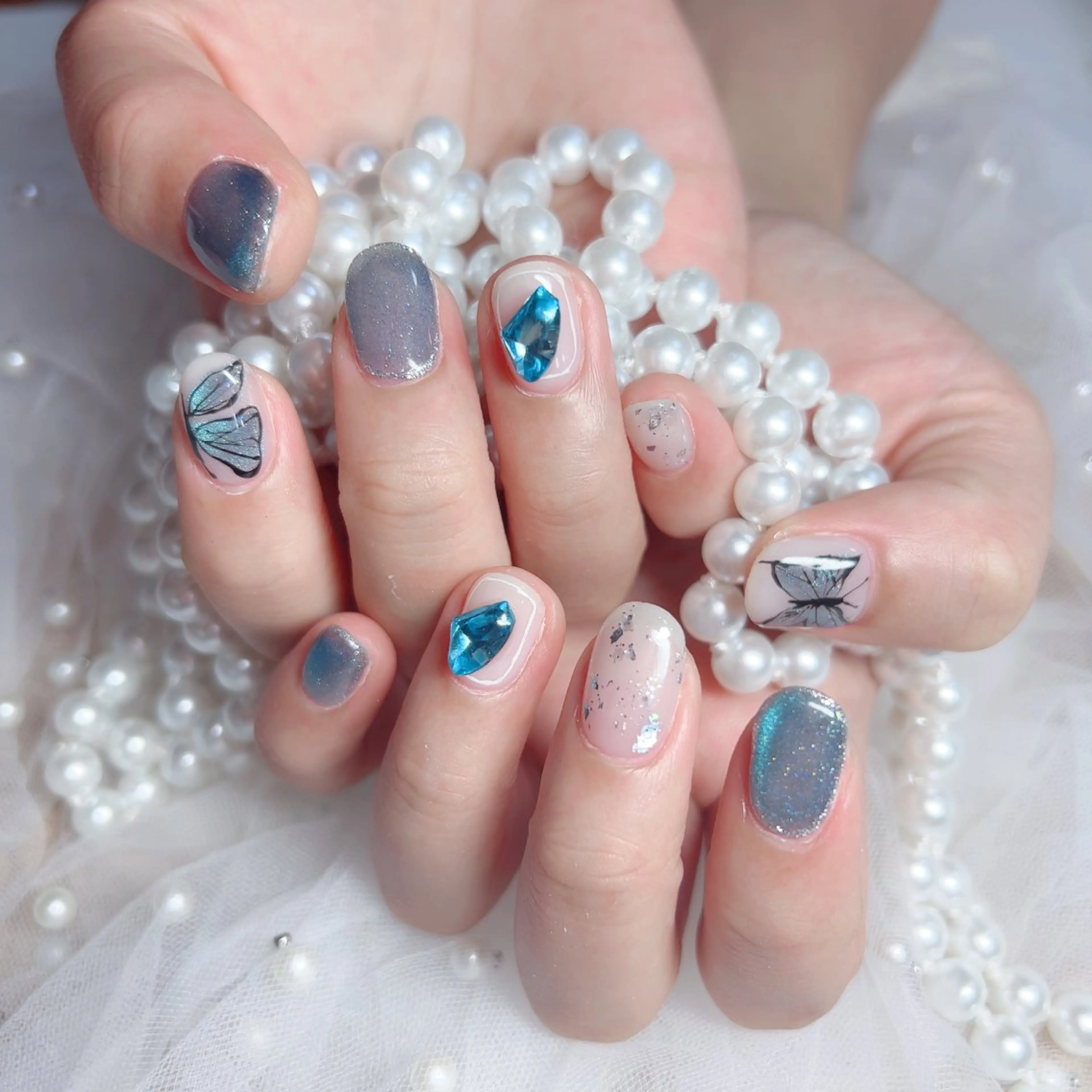 ネイル ハンドネイル M🌷nail 長さだし専門店のネイルデザイン