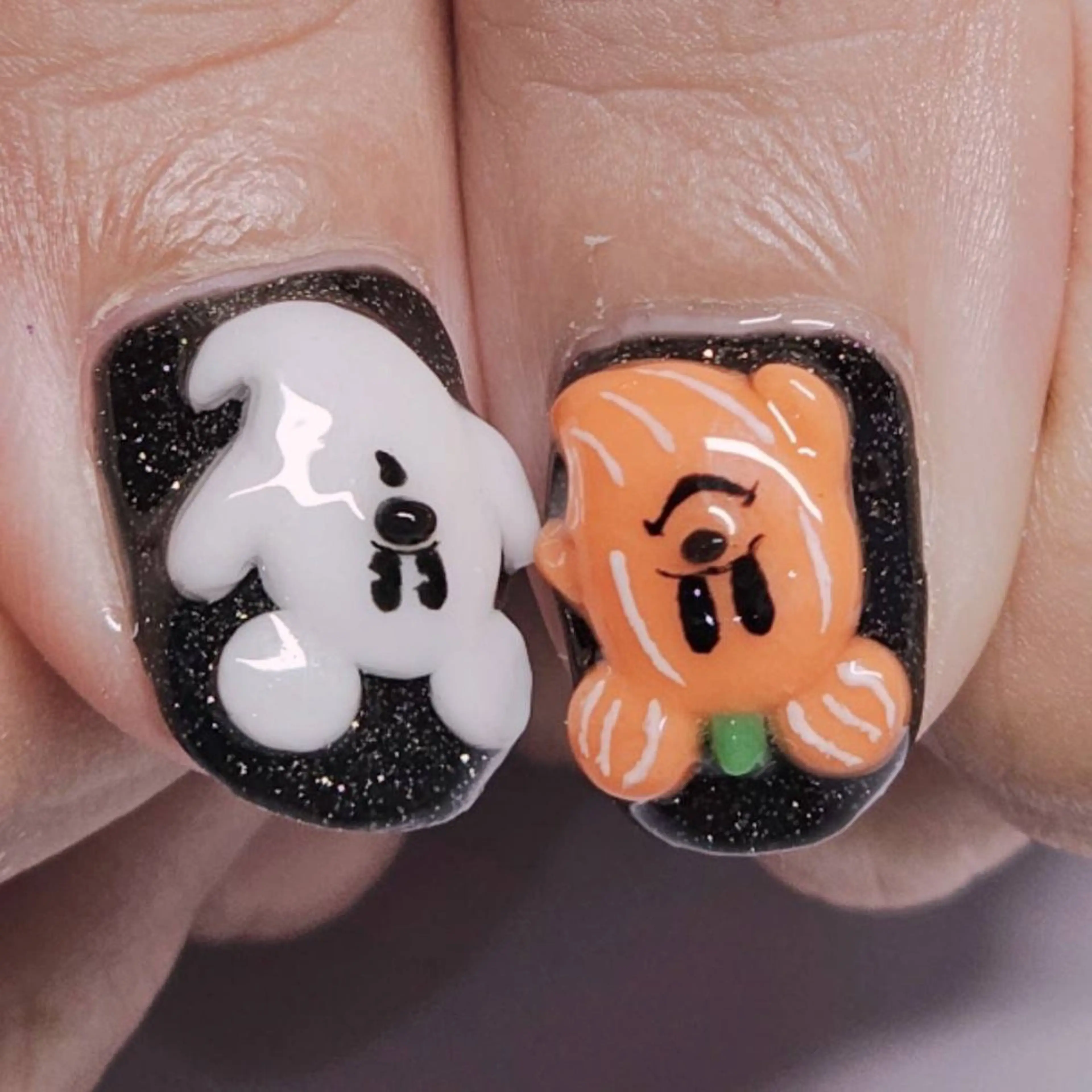 ネイル ハロウィン ラメ(グリッター) 持ち込み ワンカラーネイル ハンドネイル よしだ ひろきのネイルデザイン