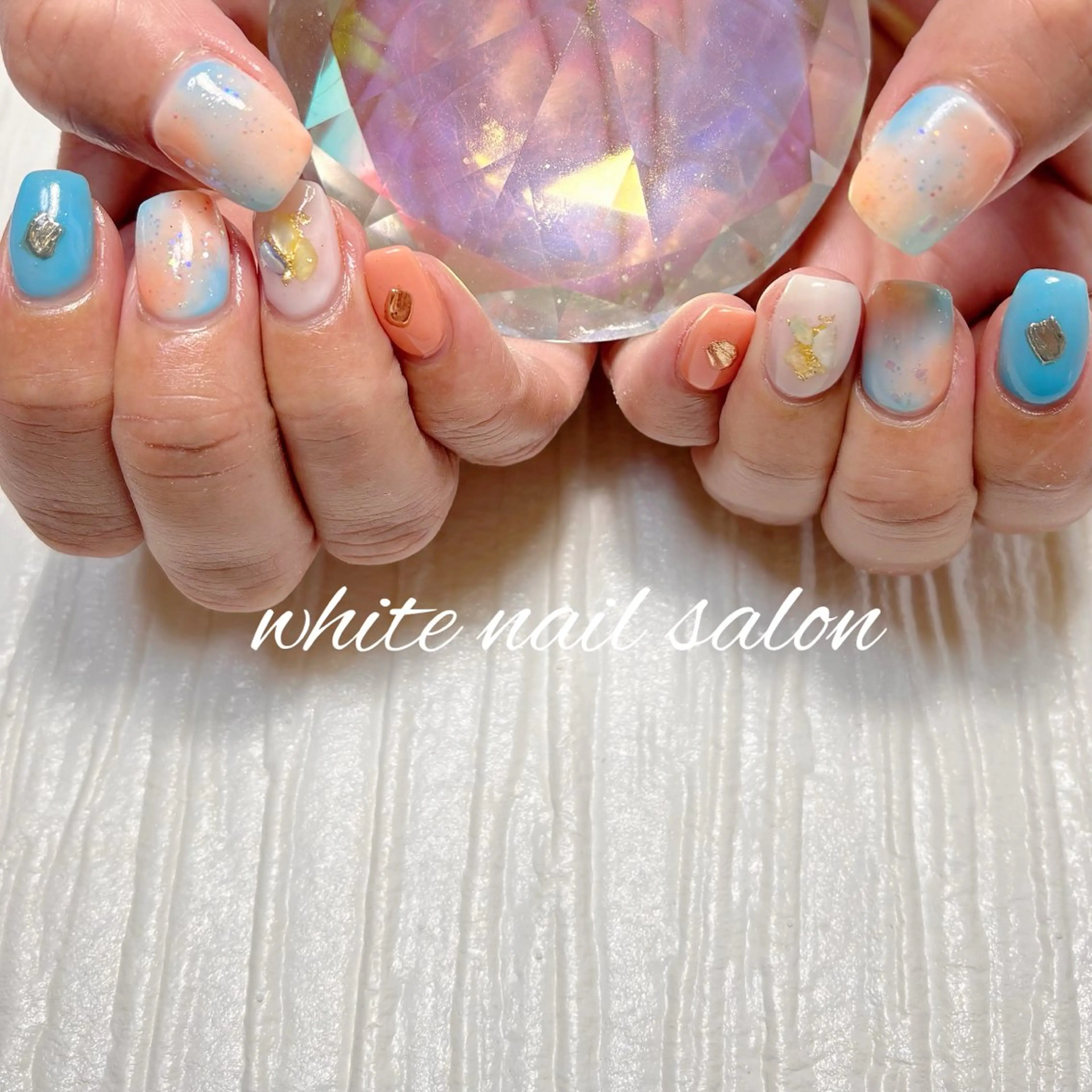 ネイル フットネイル ラメ(グリッター) ハンドネイル white nail salonのネイルデザイン