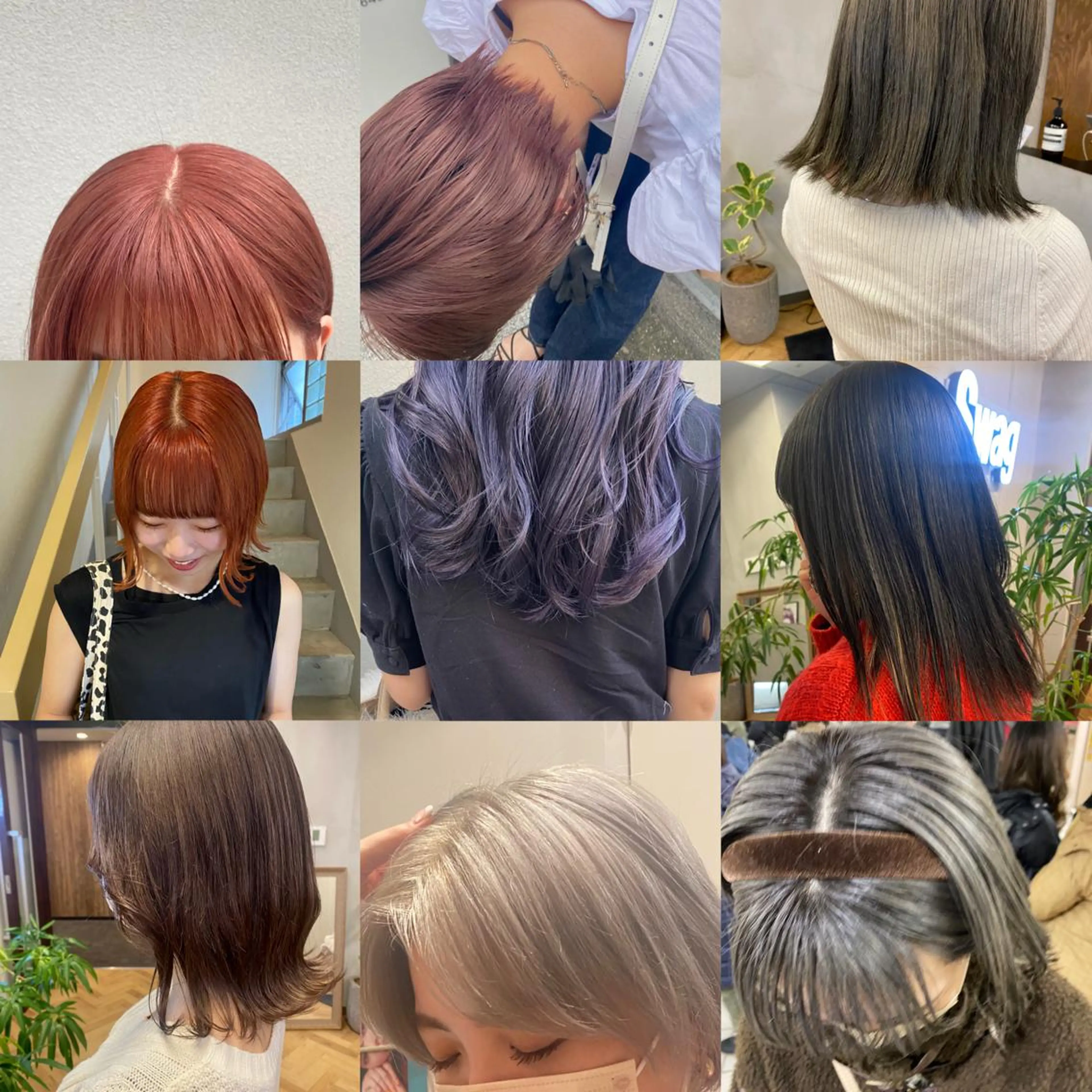 セミロング カラー ena/ブリーチなし 透明感・レイヤー🎀のヘアスタイル