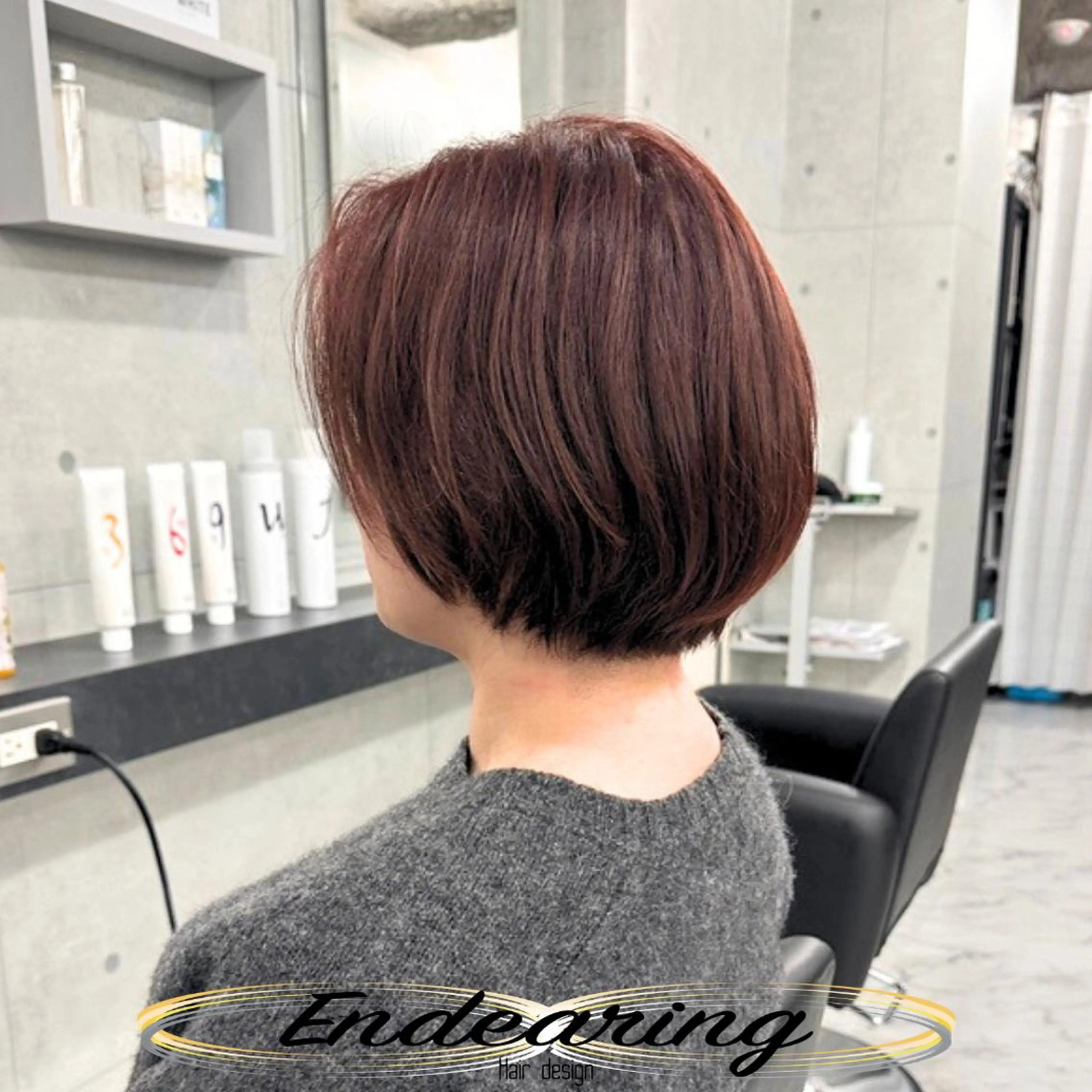 カラー ブラウンカラー 透明感カラー ピンクカラー ボブ カット ヘアカラー Endearing 銀座/YOKOのヘアスタイル