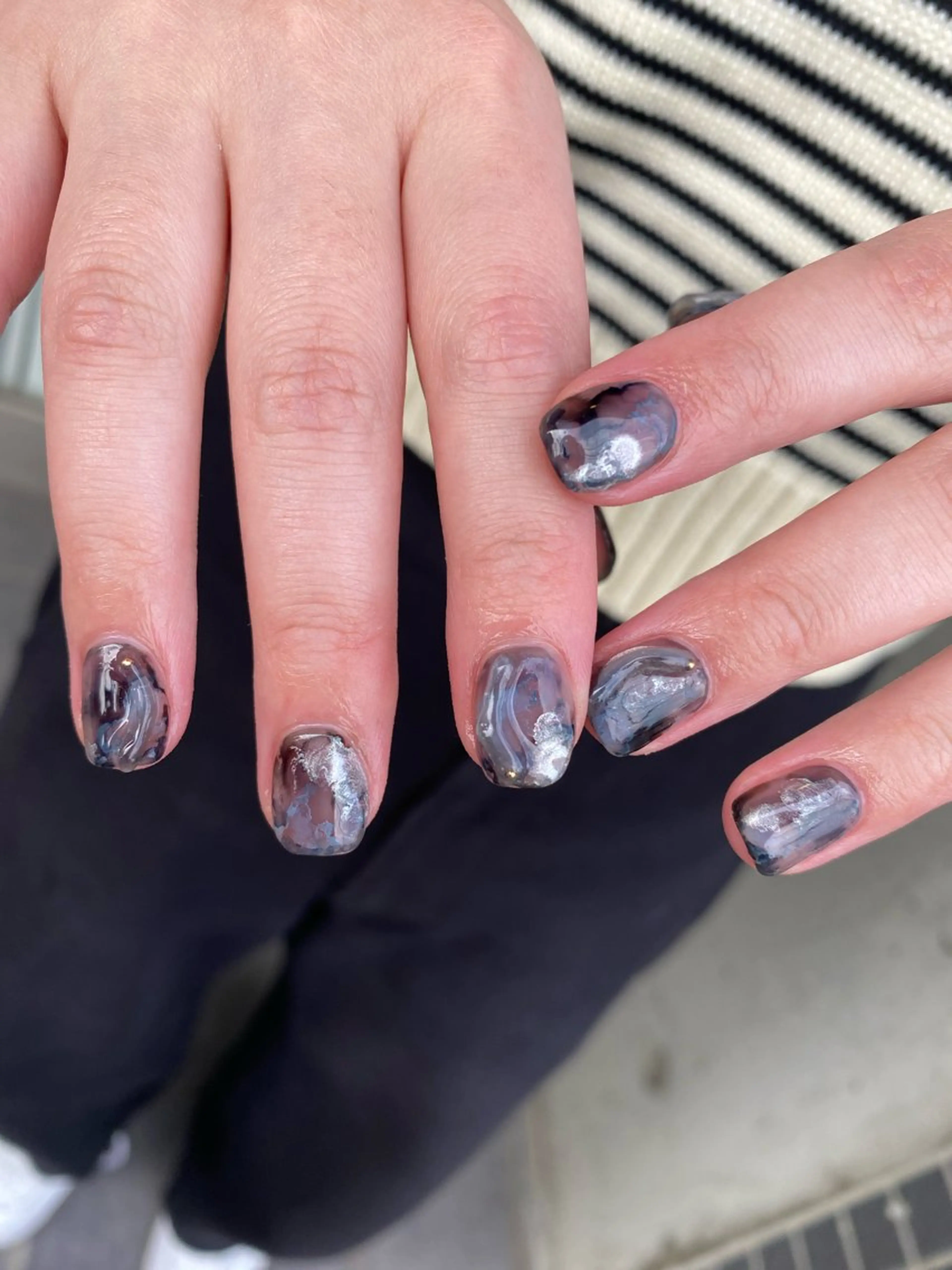 ネイル ジェルネイル マグネットネイル ニュアンスネイル ワンカラーネイル パラジェル ハンドネイル 草加ニュアンスネイル 🌚hersのネイルデザイン