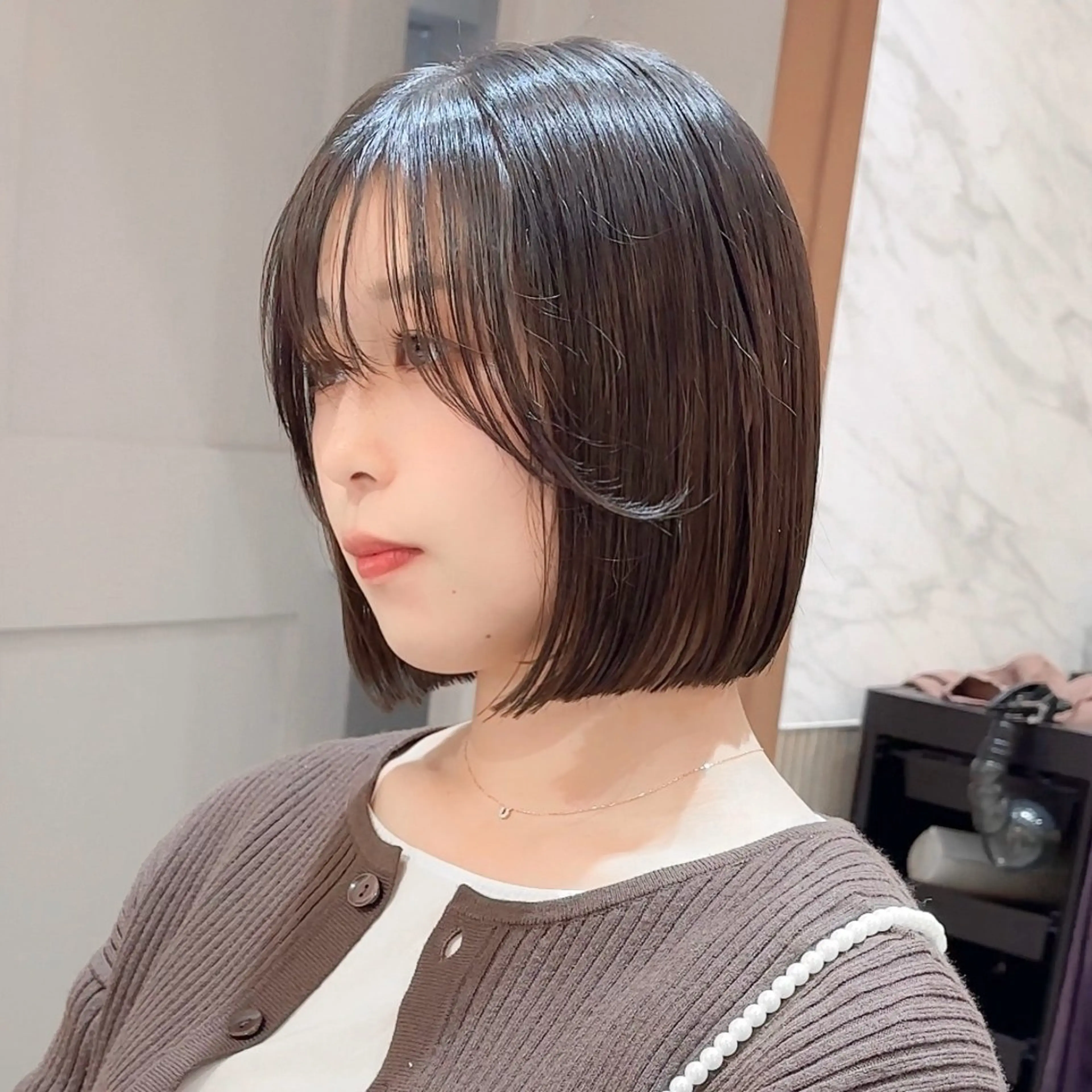 ミディアム 縮毛矯正/韓国ヘア /レイヤー🎀ミズキのヘアスタイル