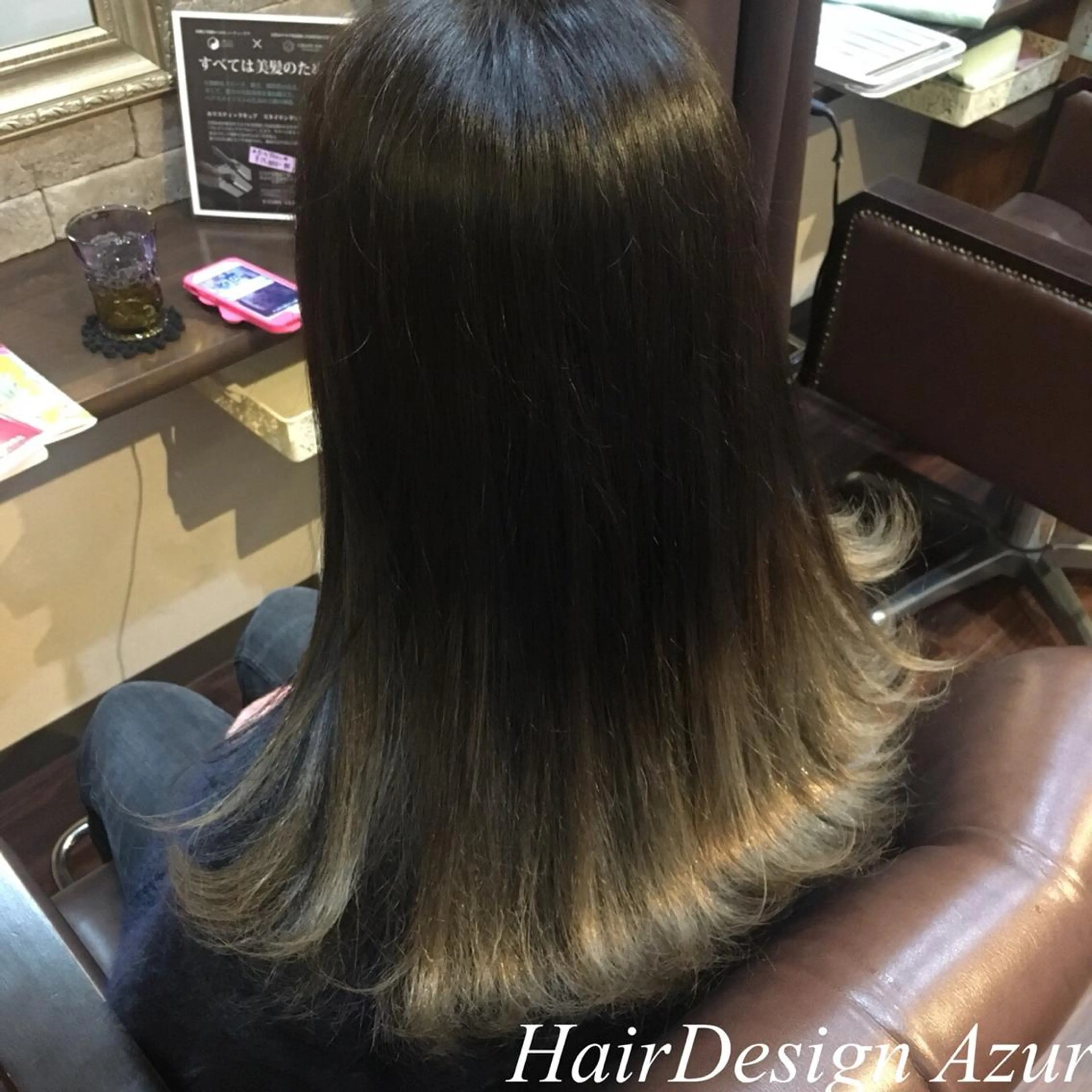 セミロング カラー HairDesign Azurのヘアスタイル