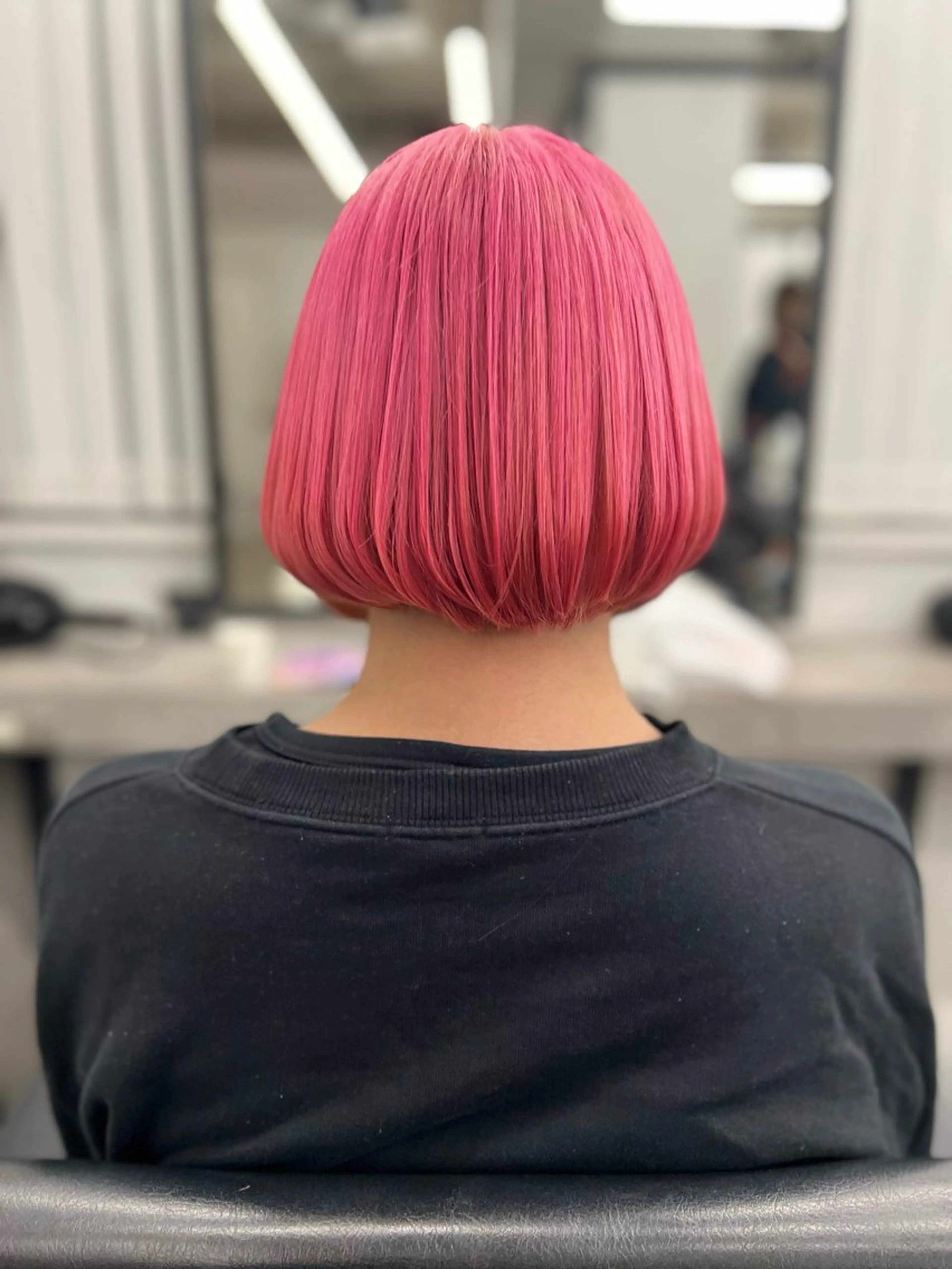 ミディアム カラー 黒髪 ピンクカラー レッドカラー カット ヘアカラー 透明感カラー特化🫧 ADLLA.栗原🦋のヘアスタイル