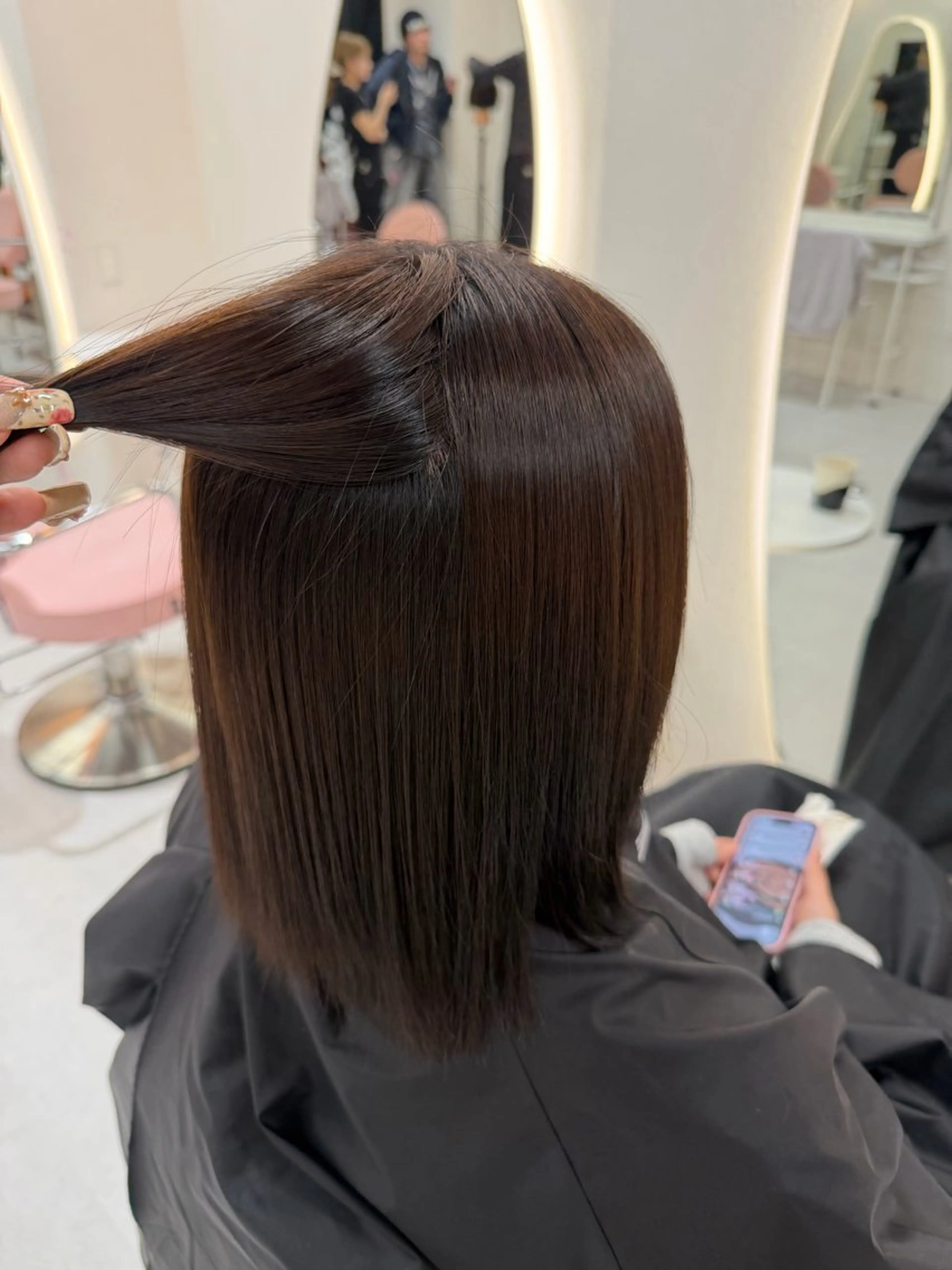 セミロング 縮毛矯正 縮毛矯正 トリートメント 🍬カラー特化🍬 Kirari🪄のヘアスタイル