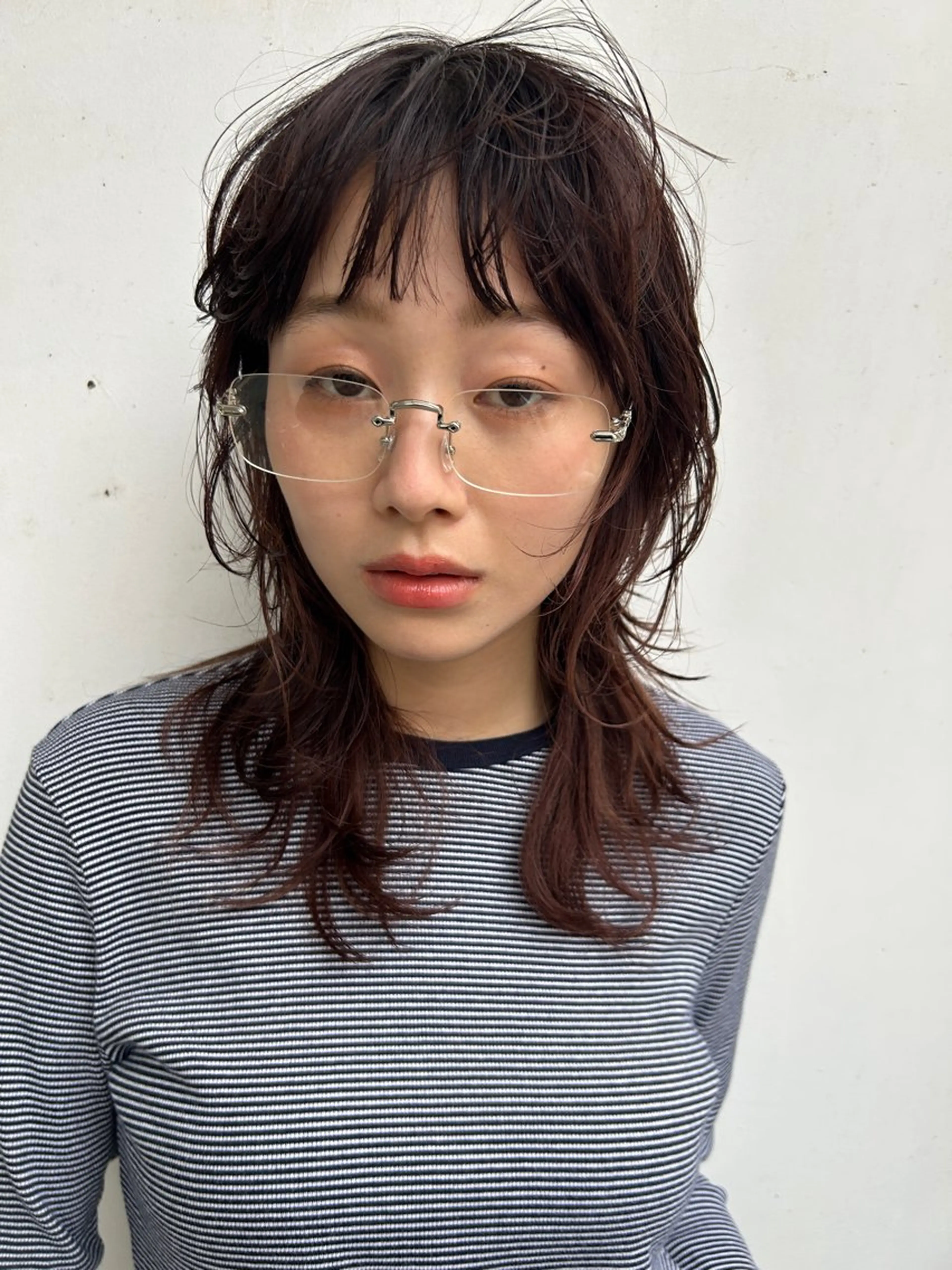 ミディアム カラー レイヤーカット ウルフカット baLon.fem/ 澤田 奈々子のヘアスタイル