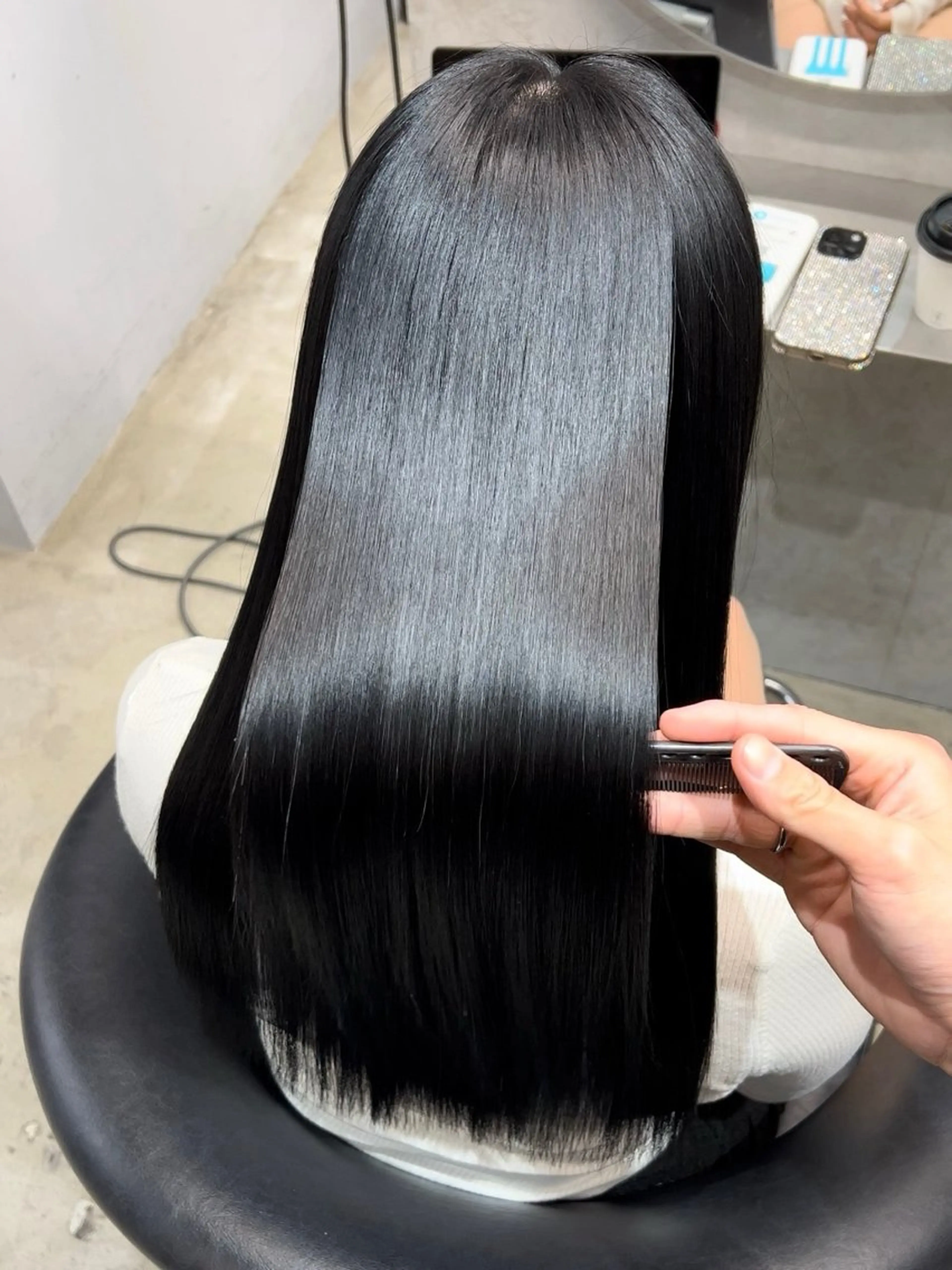 ロング カラー カット ヘアカラー トリートメント ワンホン×韓国/ 髪質改善/itaruのヘアスタイル