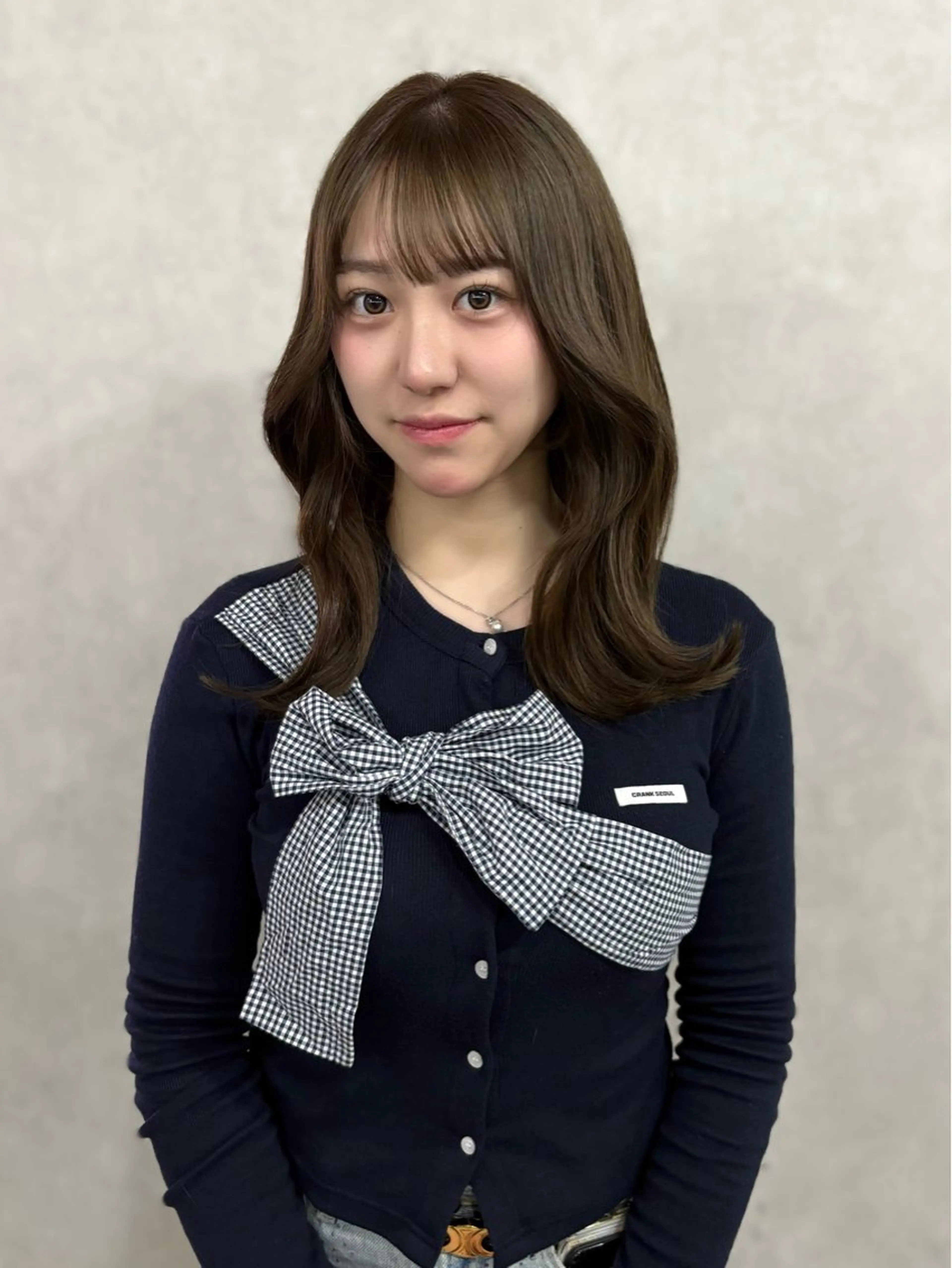 ロング カラー ベージュカラー オリーブベージュ カット ヘアカラー 盛れる顔まわり✨🎀 レイヤー別所好葉のヘアスタイル