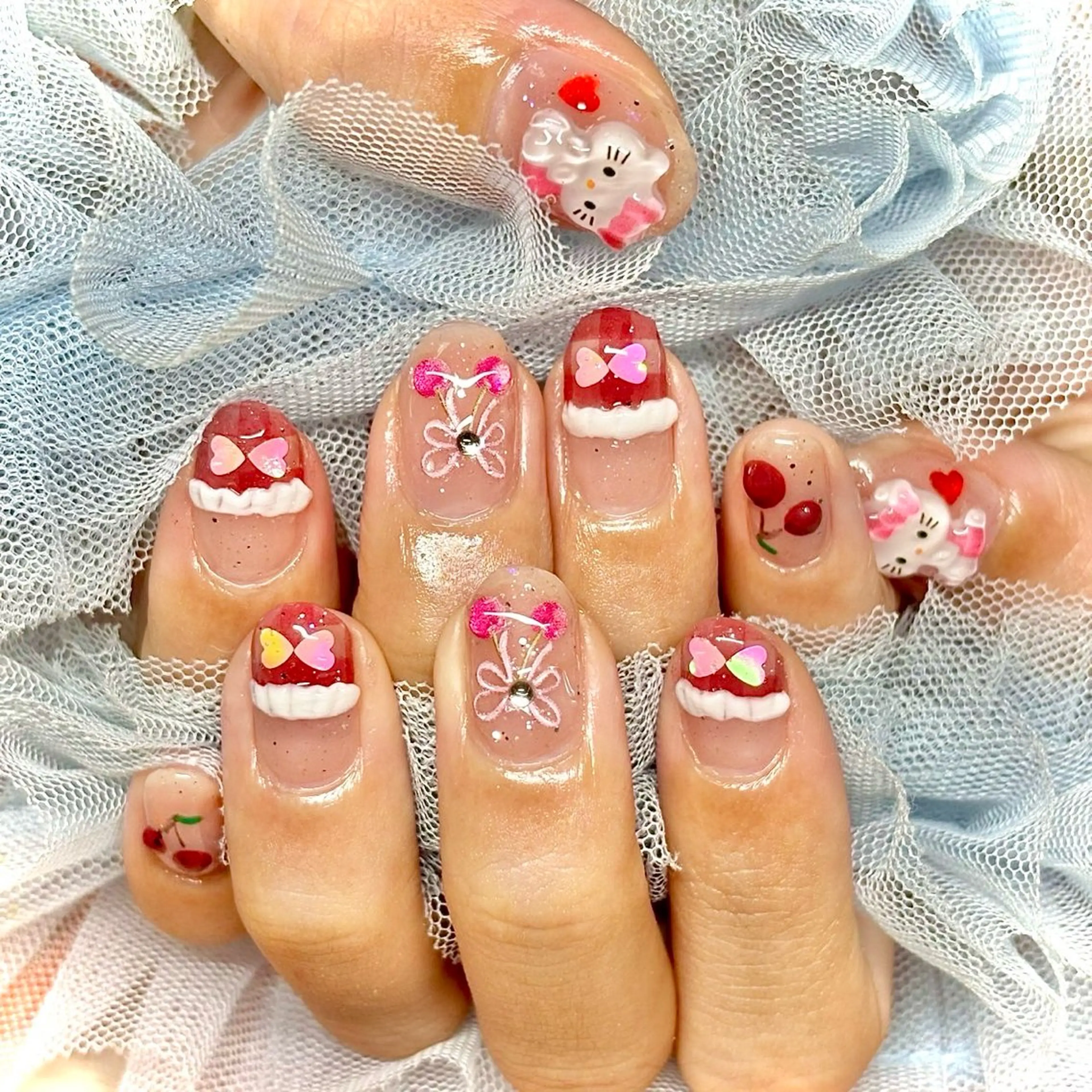 ネイル 韓国ネイル 夏ネイル ワンホンネイル miminon 自宅ネイルサロンのネイルデザイン